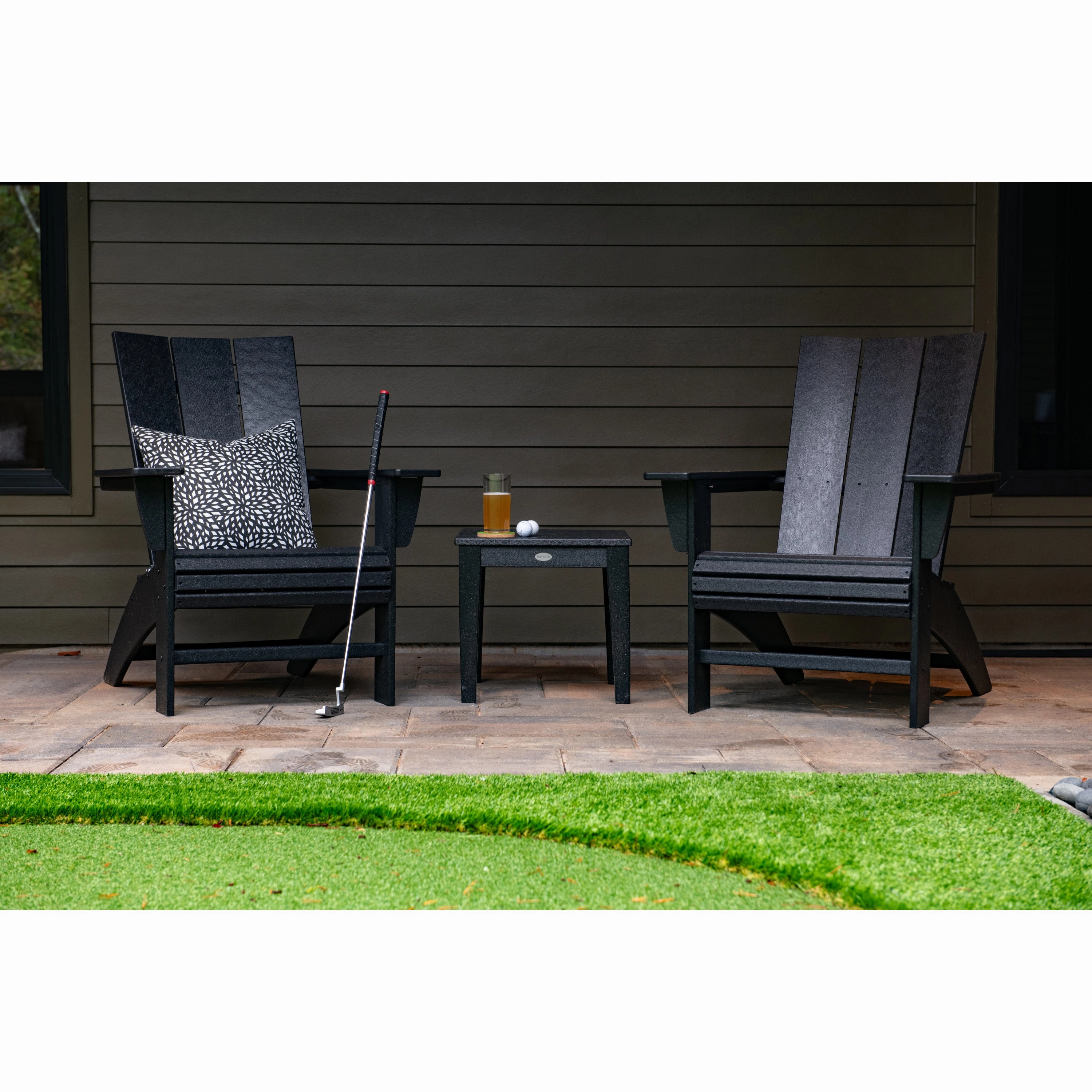 Modern 3-Piece Curveback Adirondack Set