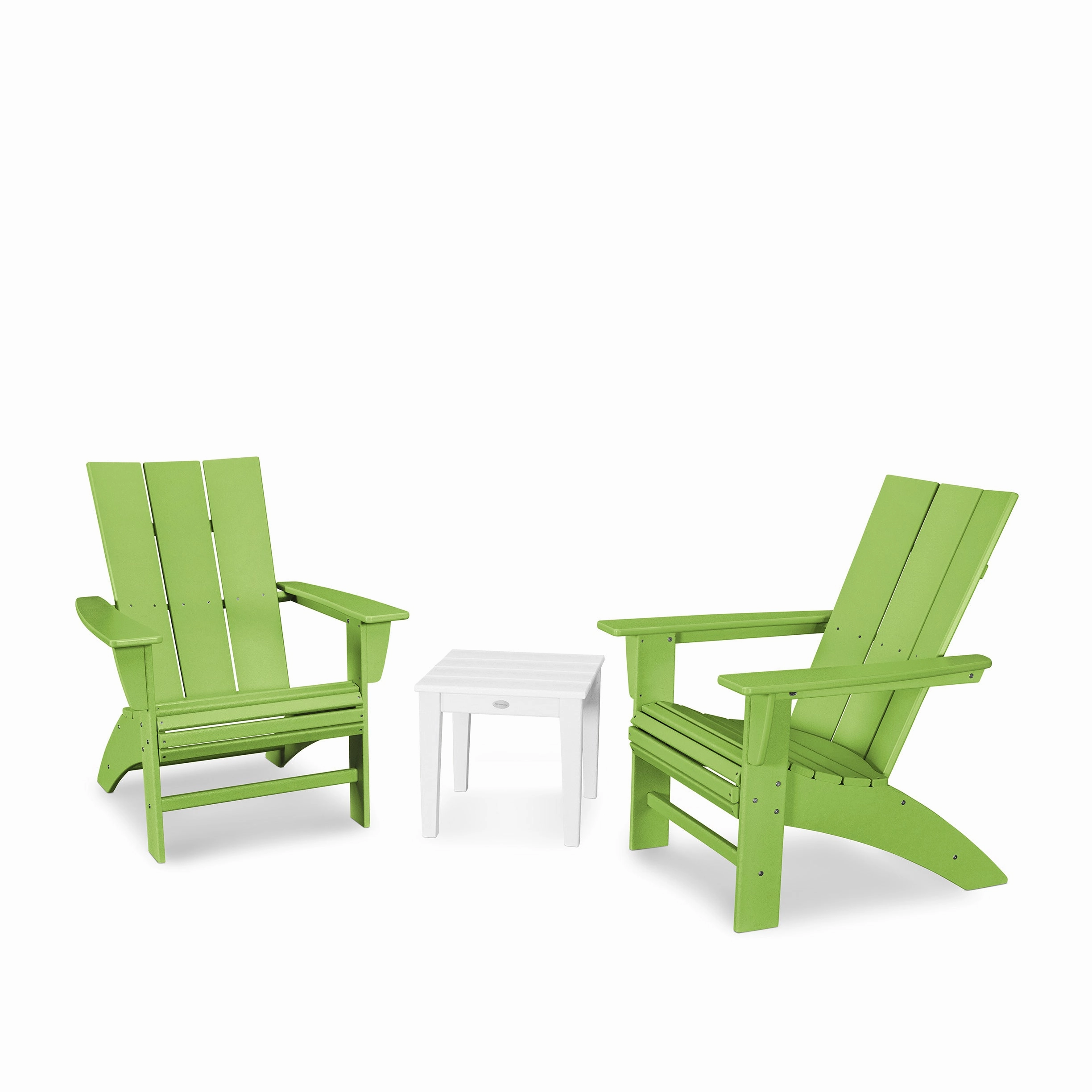 Modern 3-Piece Curveback Adirondack Set