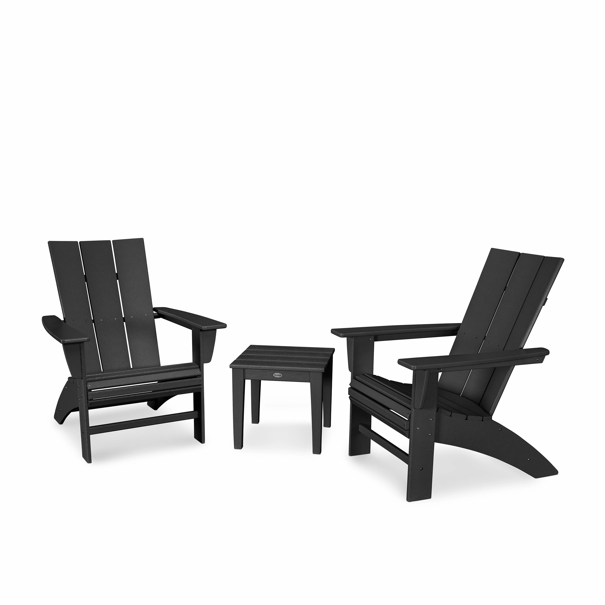 Modern 3-Piece Curveback Adirondack Set