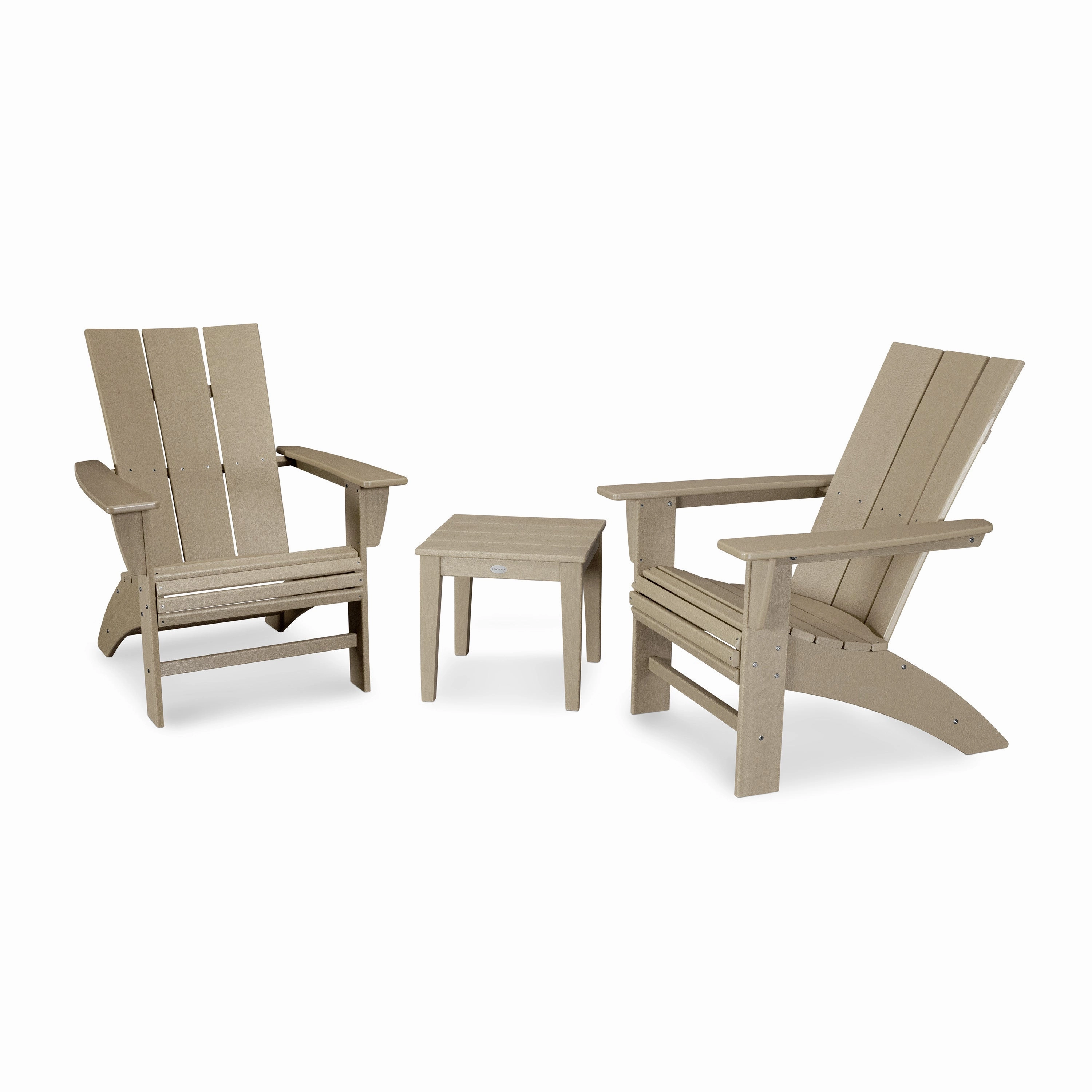 Modern 3-Piece Curveback Adirondack Set