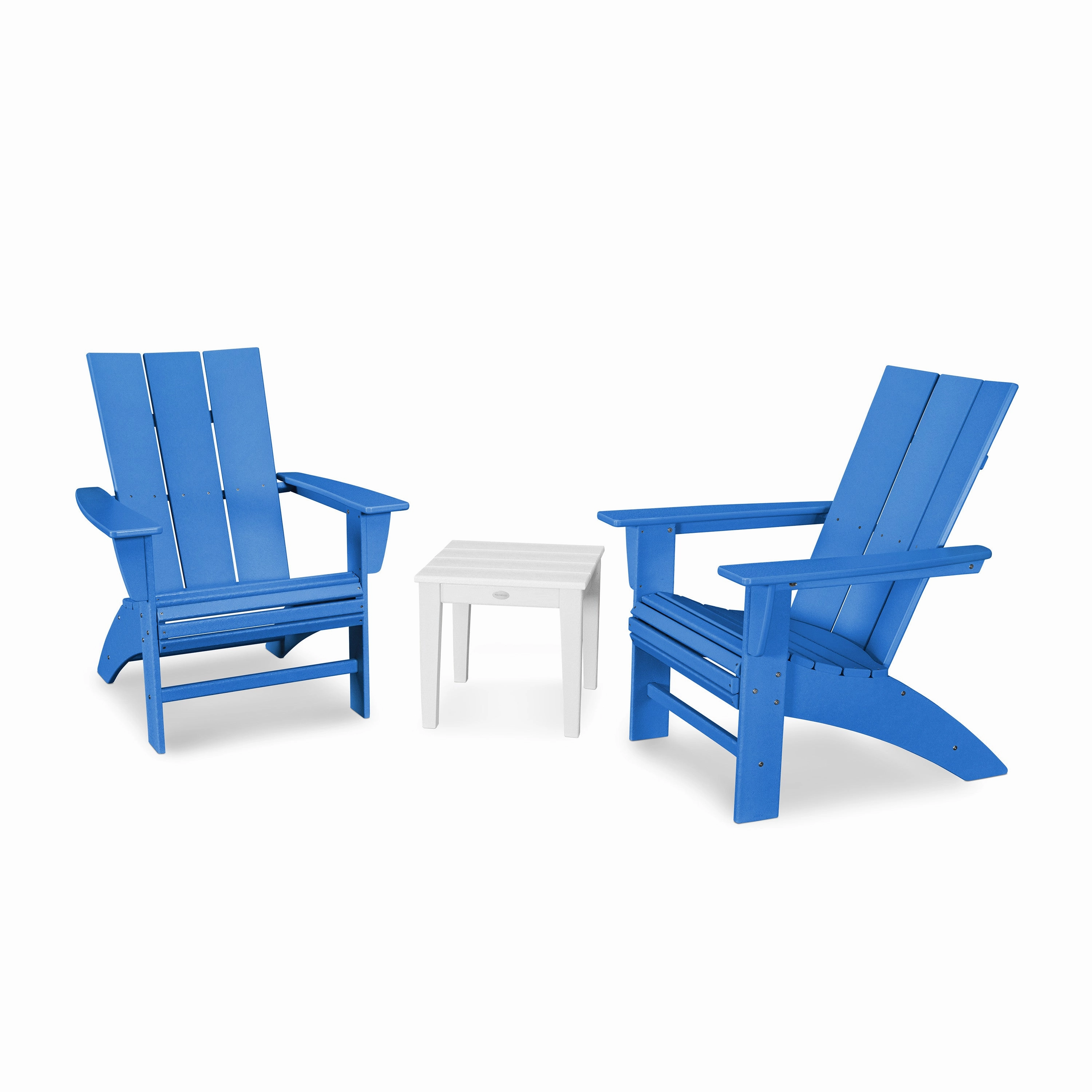 Modern 3-Piece Curveback Adirondack Set