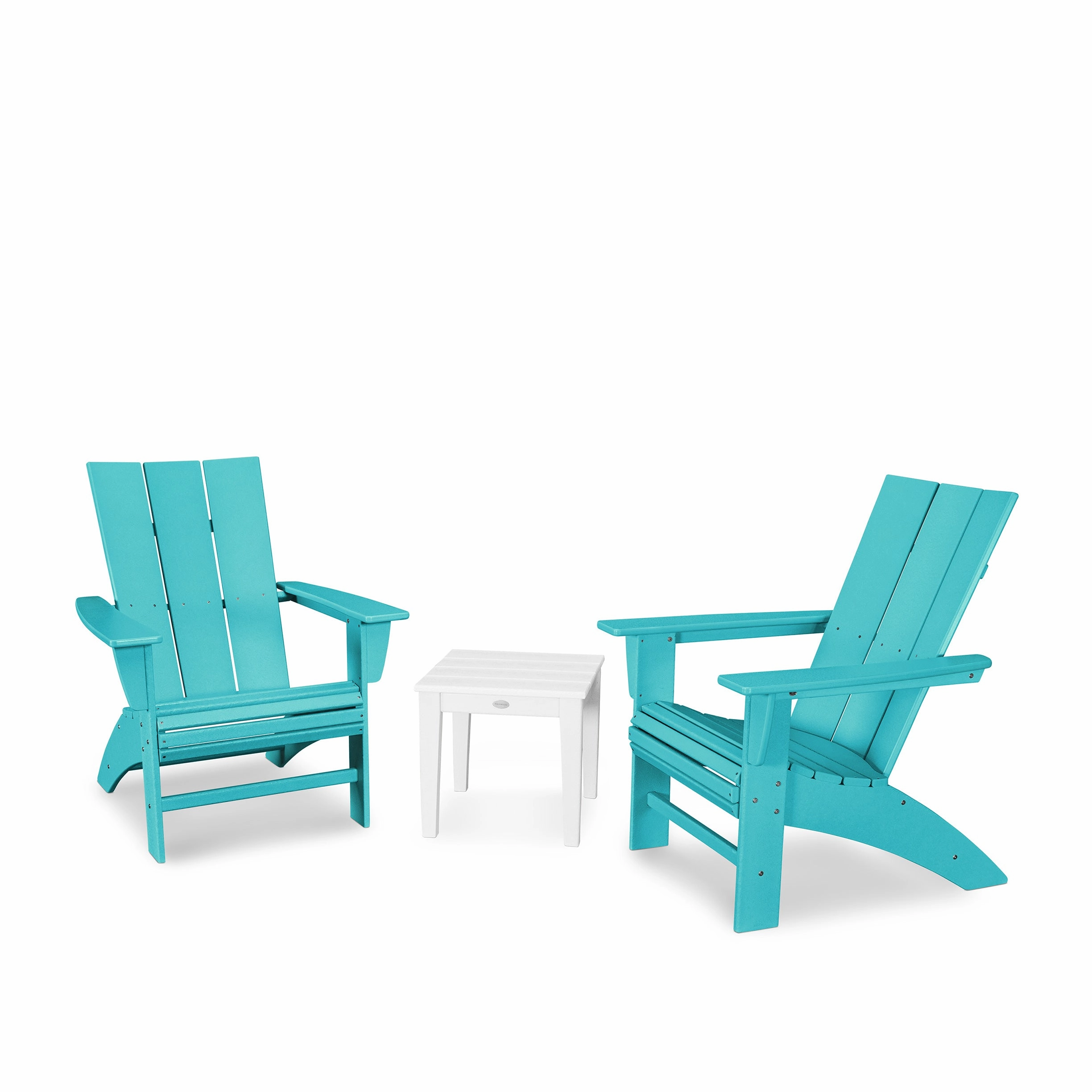 Modern 3-Piece Curveback Adirondack Set