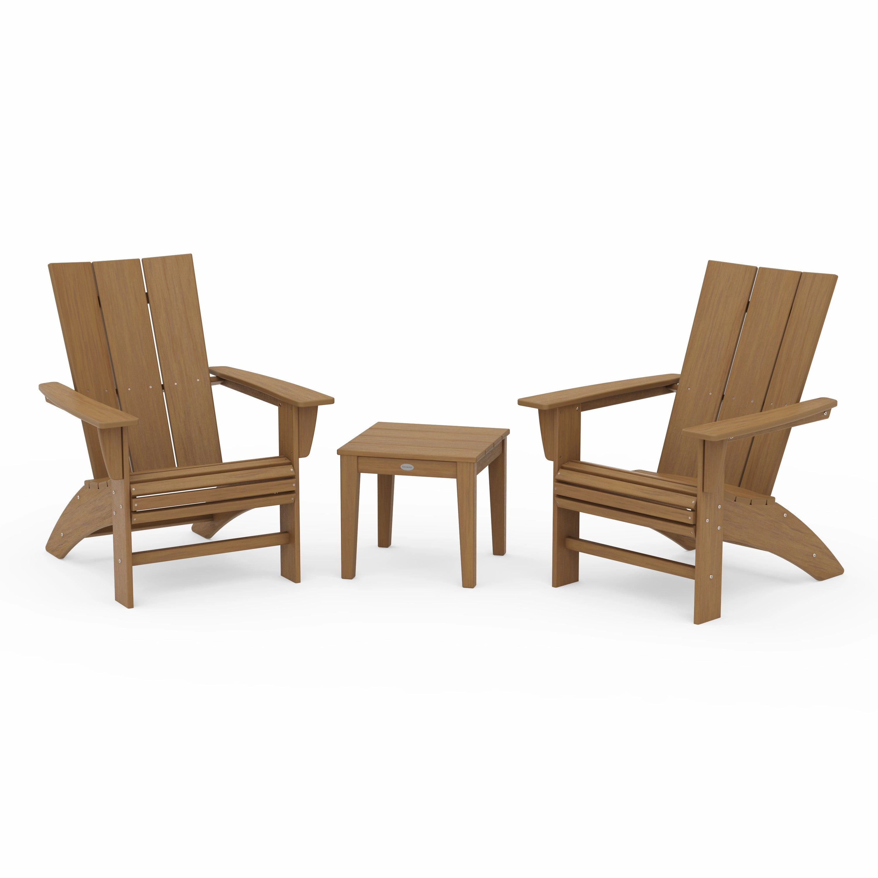 Modern 3-Piece Curveback Adirondack Set