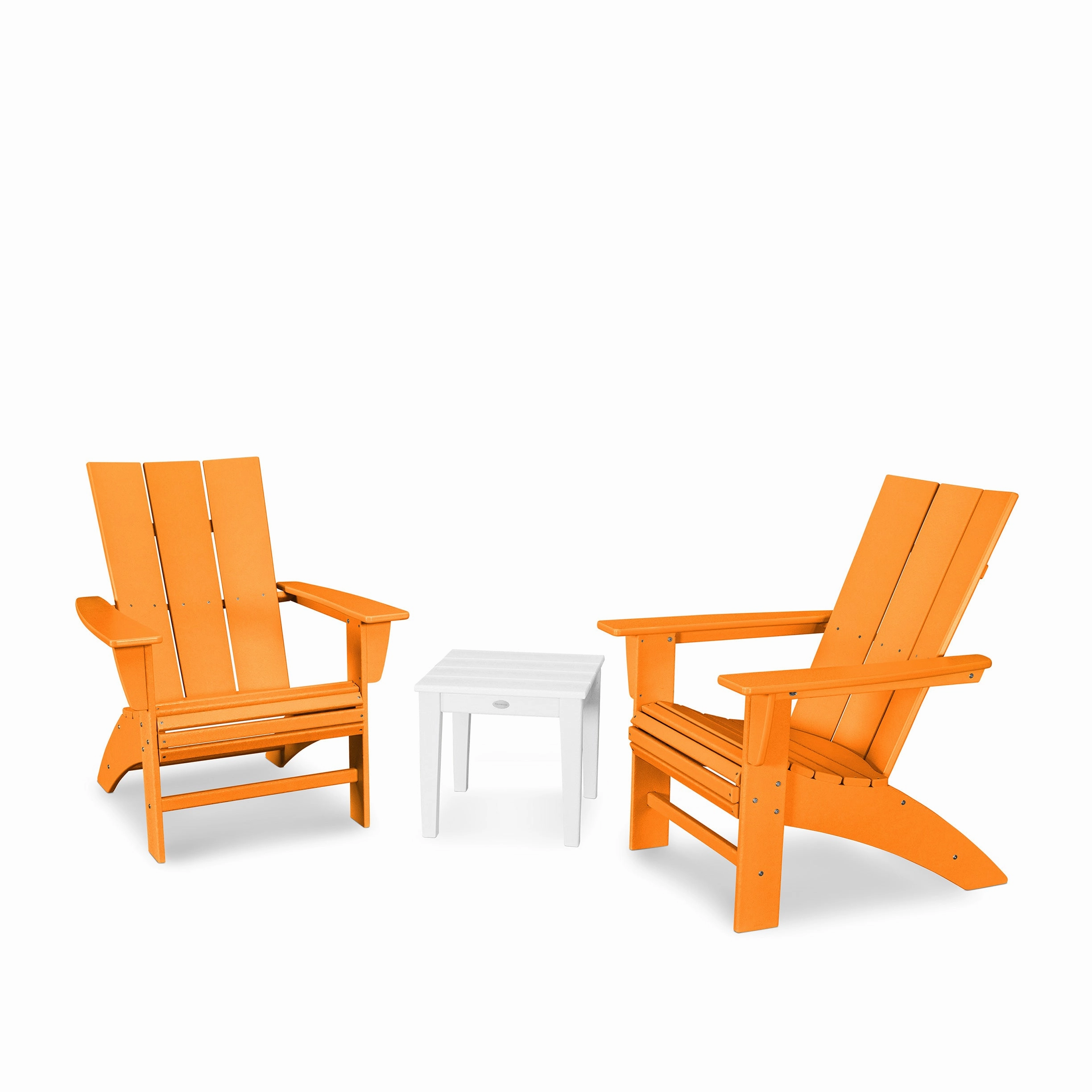 Modern 3-Piece Curveback Adirondack Set