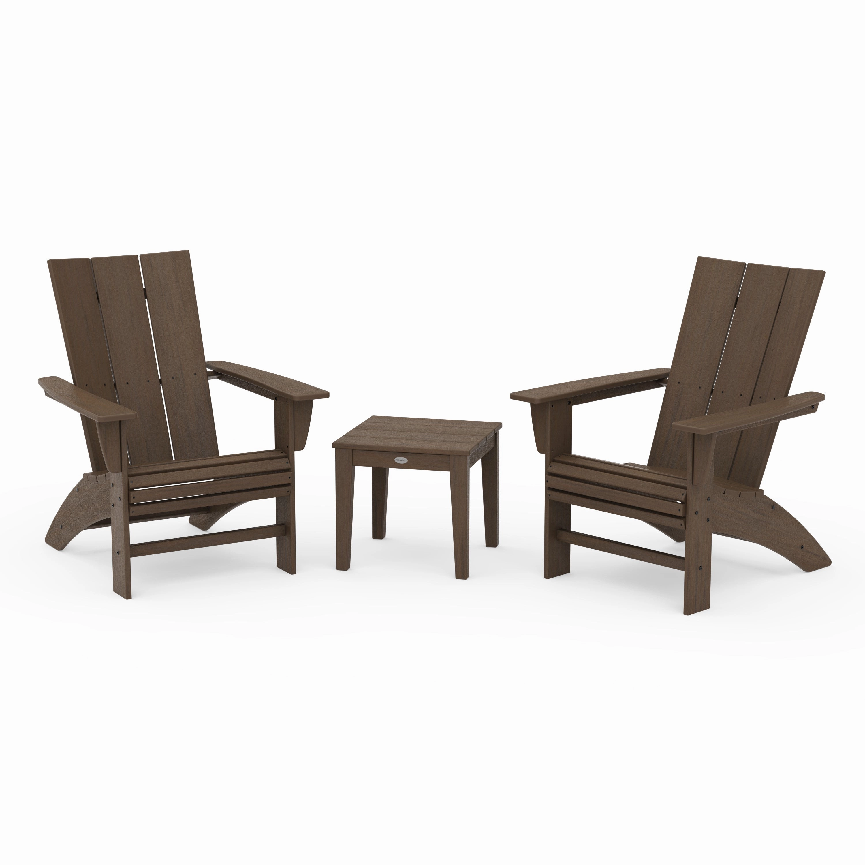 Modern 3-Piece Curveback Adirondack Set