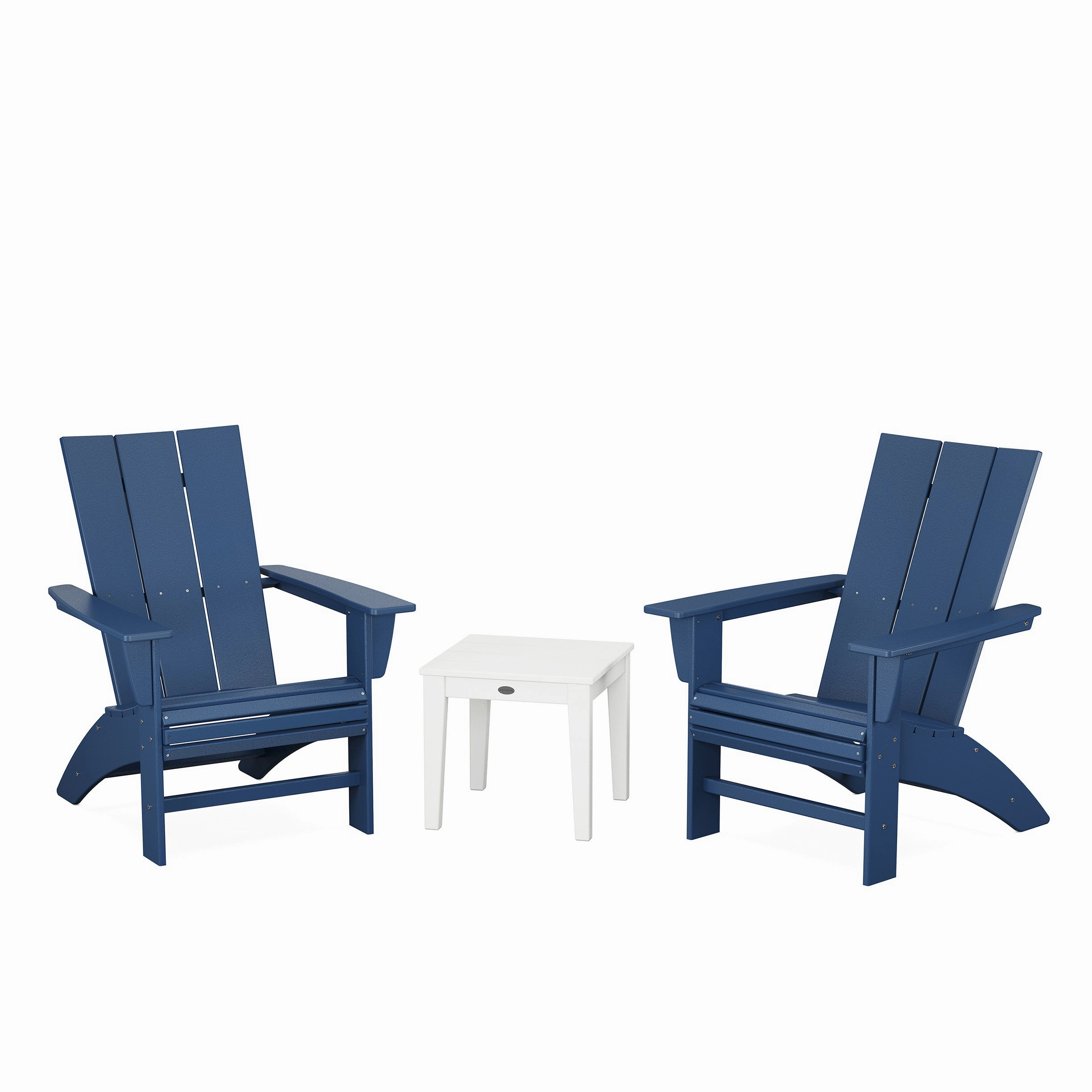 Modern 3-Piece Curveback Adirondack Set