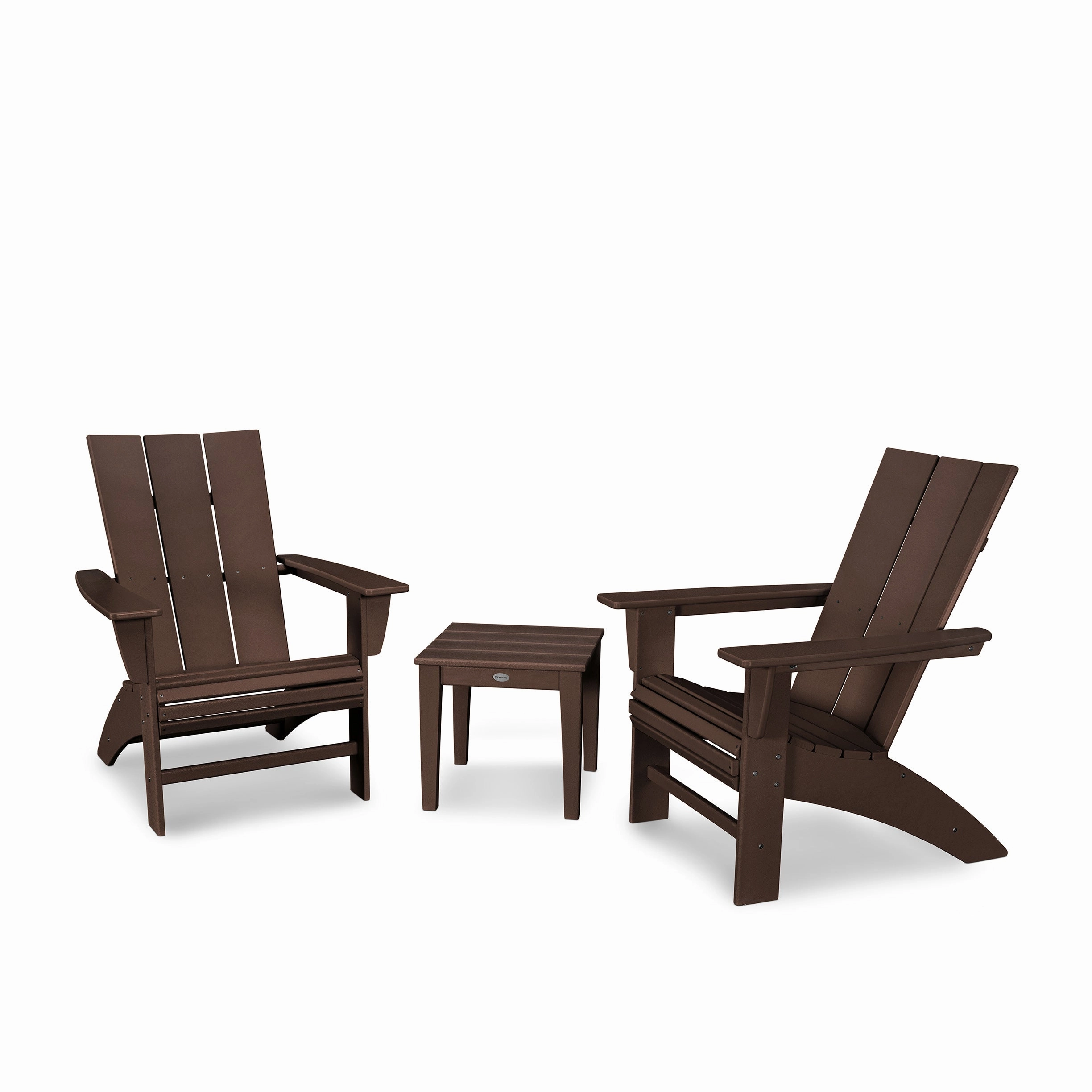 Modern 3-Piece Curveback Adirondack Set