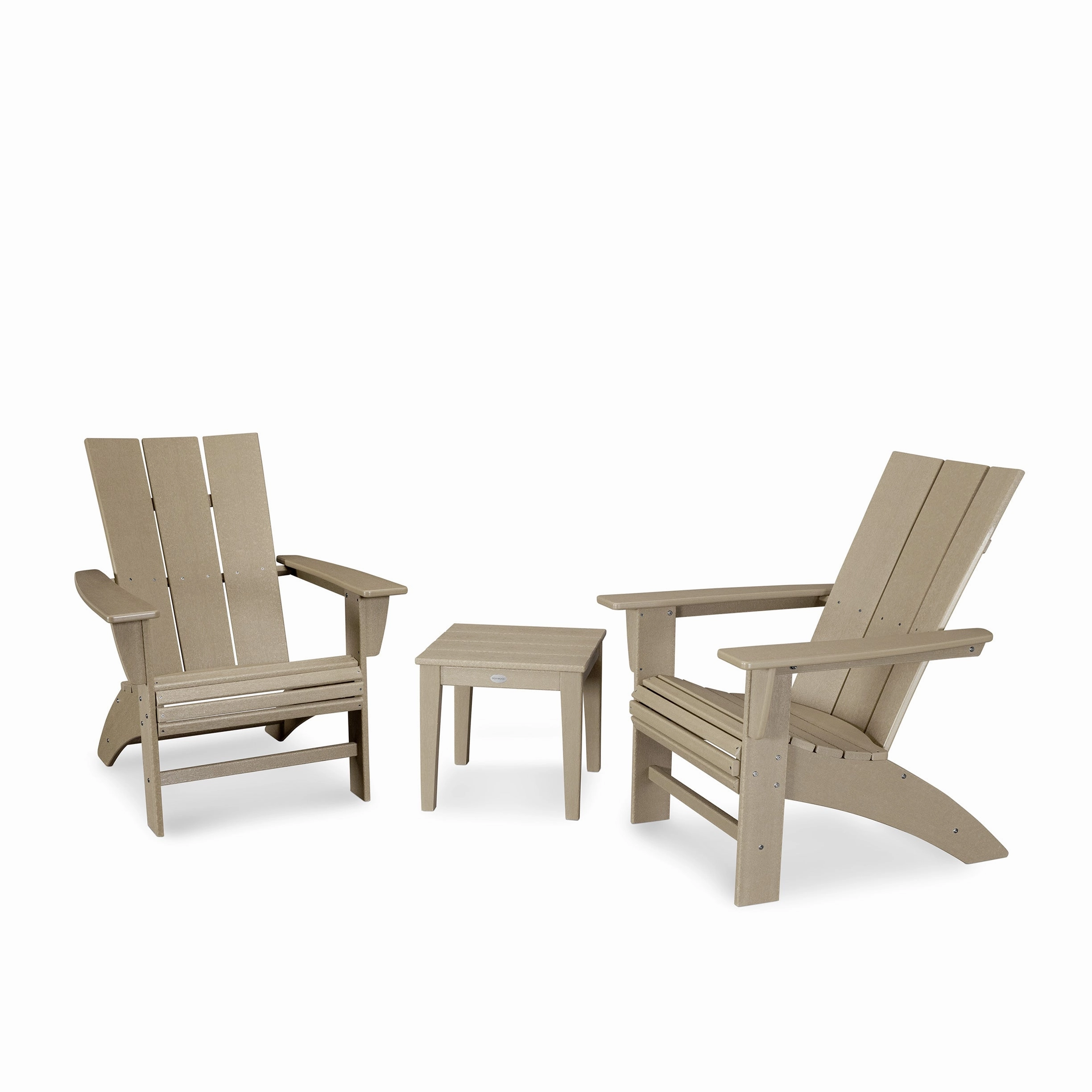 Modern 3-Piece Curveback Adirondack Set