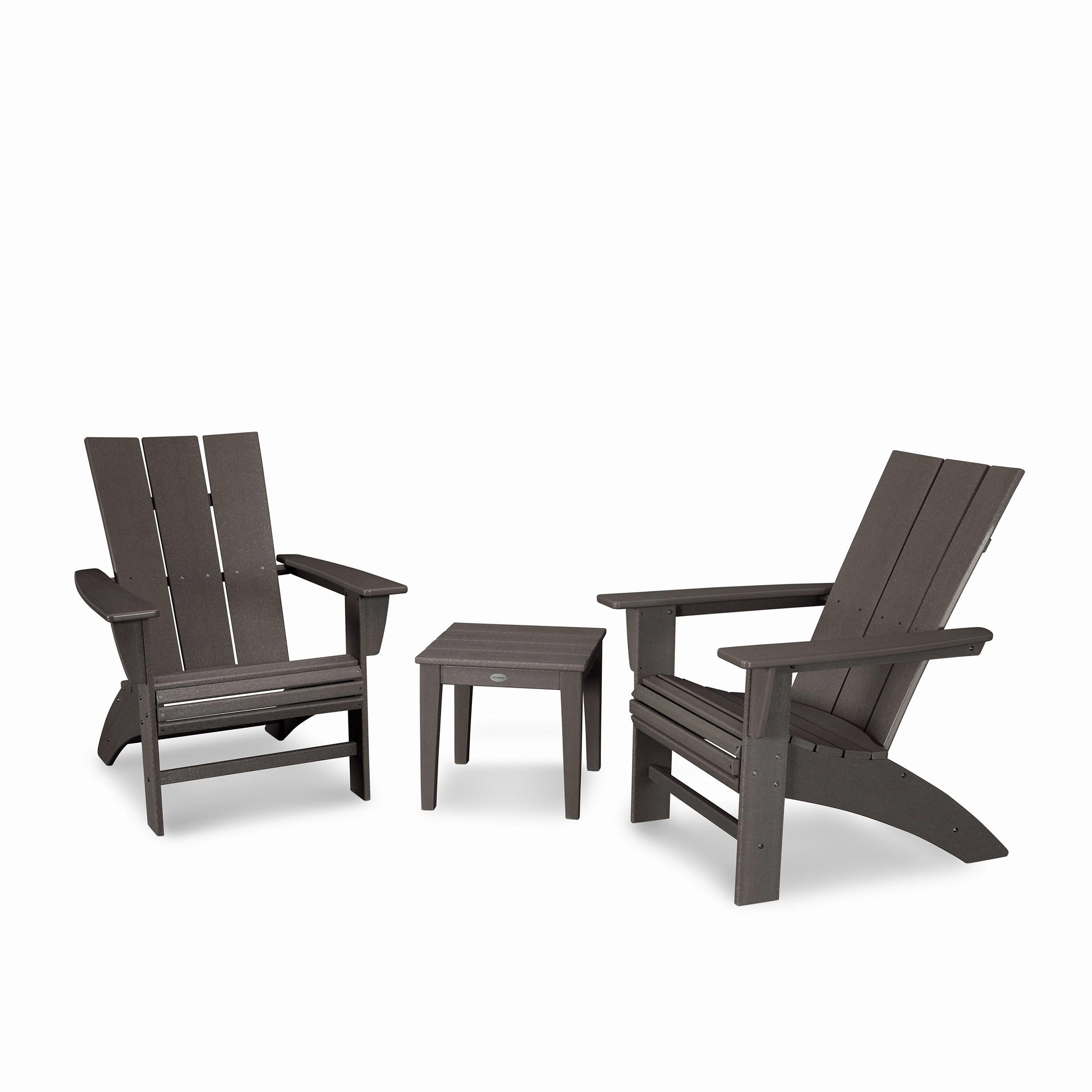 Modern 3-Piece Curveback Adirondack Set