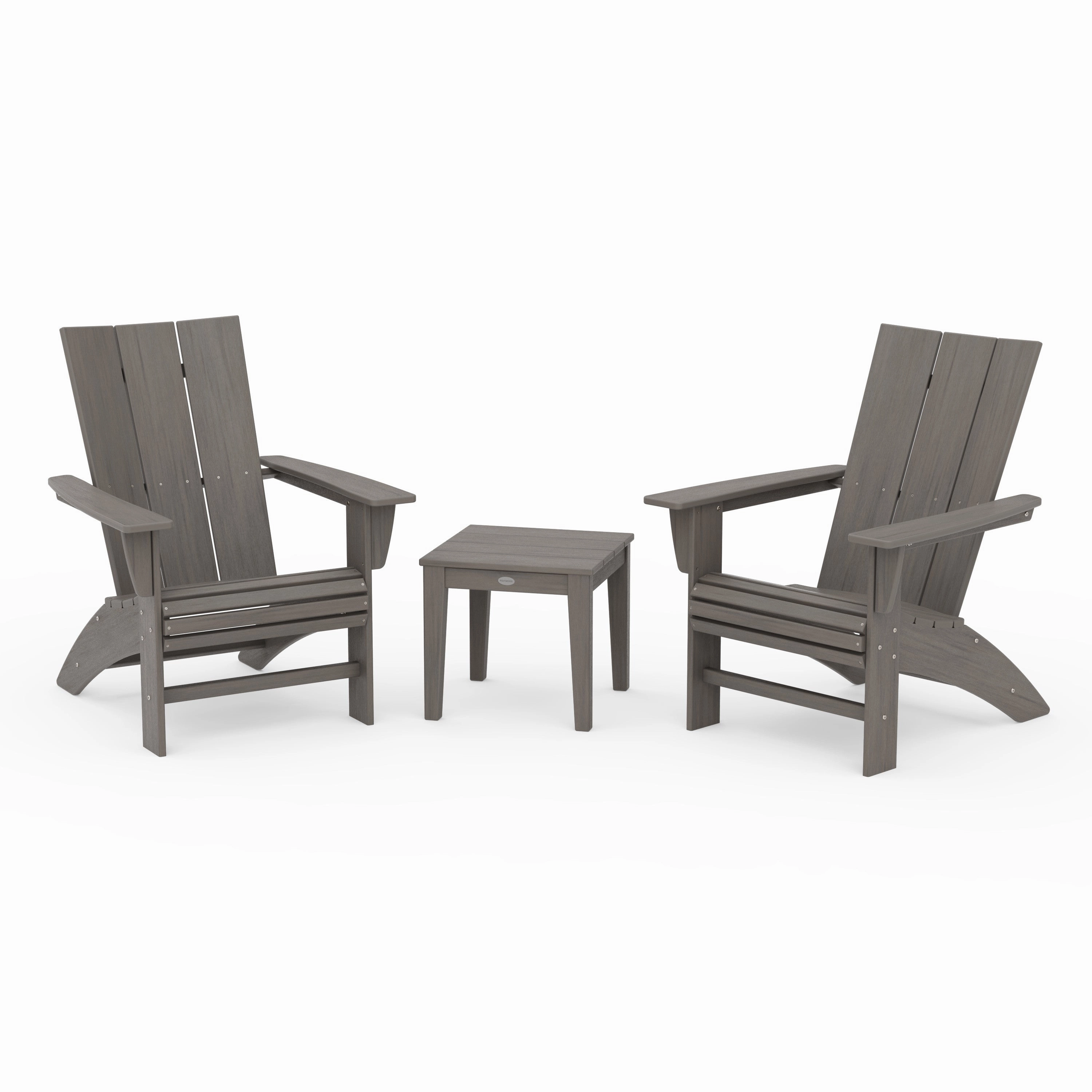 Modern 3-Piece Curveback Adirondack Set