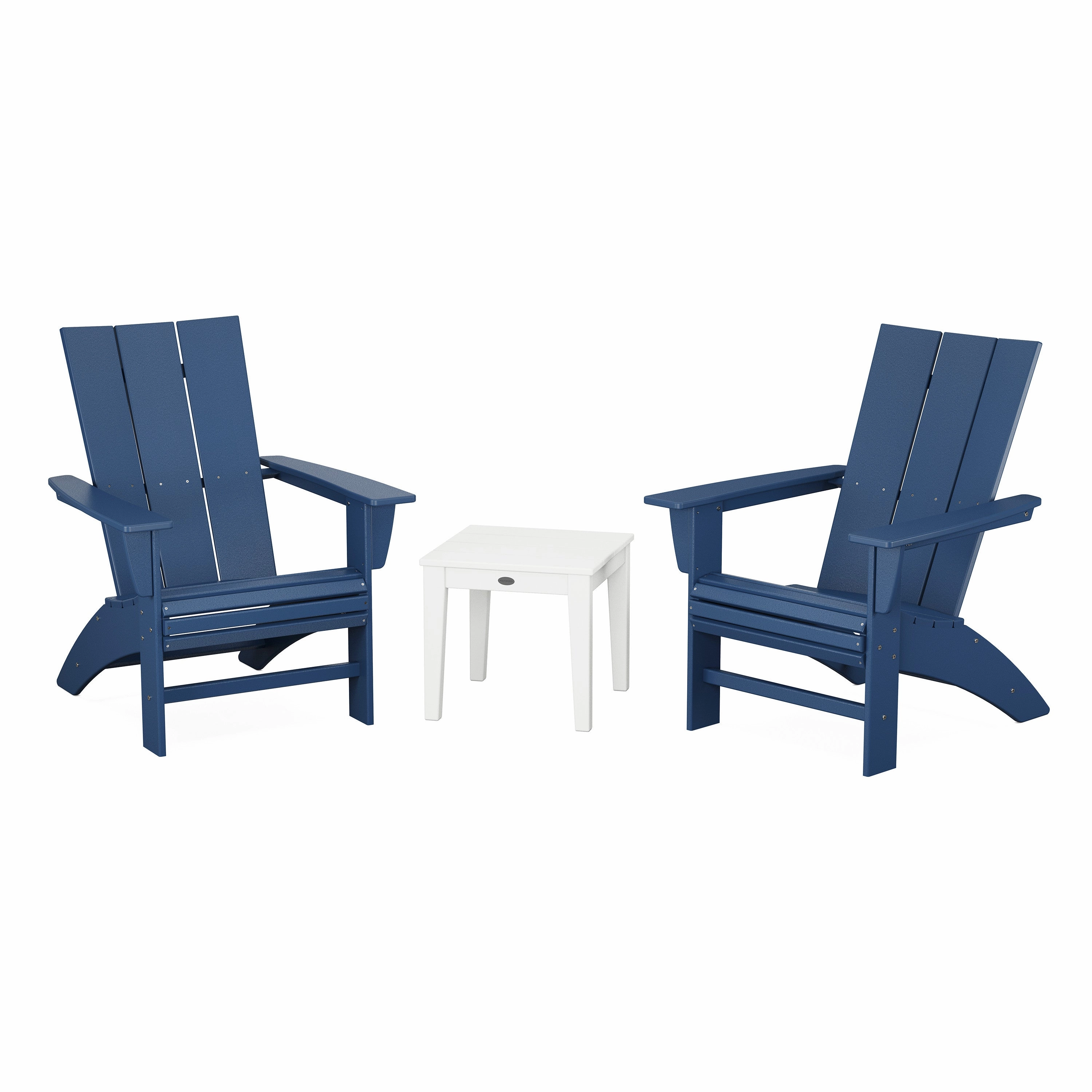 Modern 3-Piece Curveback Adirondack Set