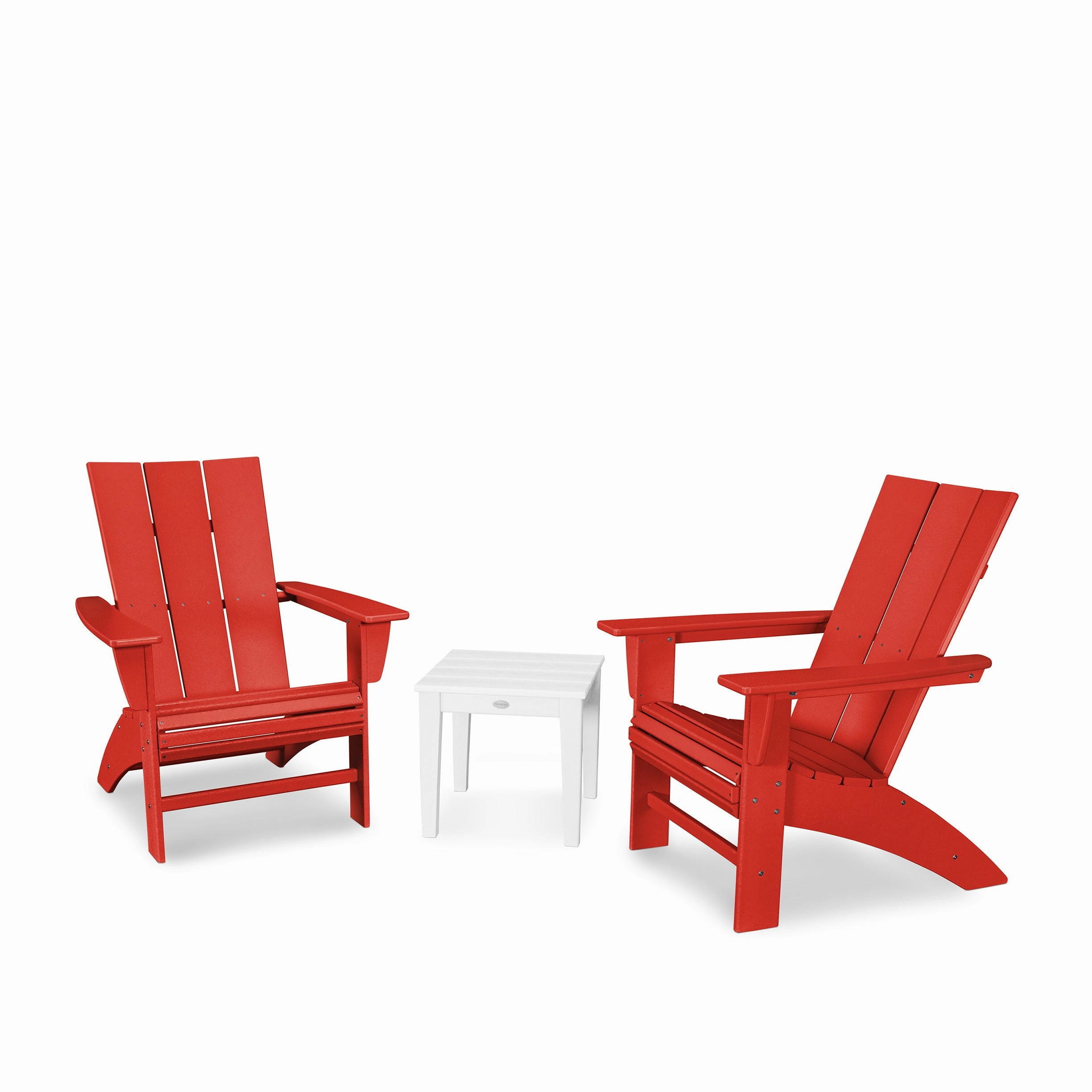 Modern 3-Piece Curveback Adirondack Set