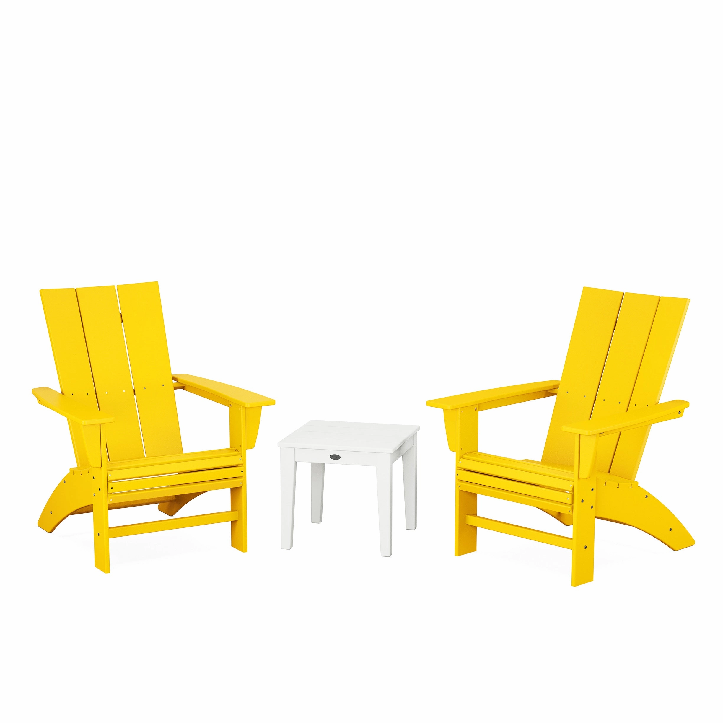 Modern 3-Piece Curveback Adirondack Set