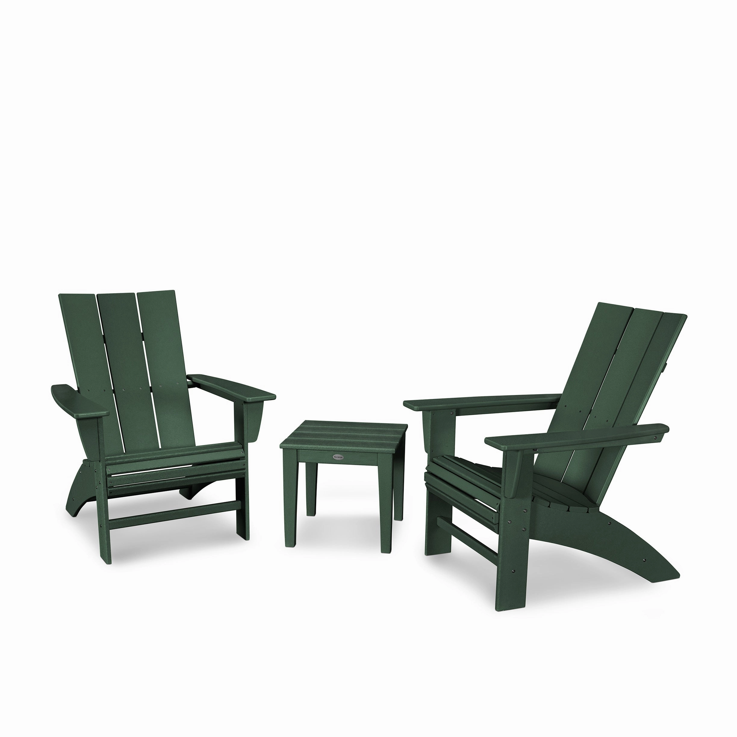 Modern 3-Piece Curveback Adirondack Set