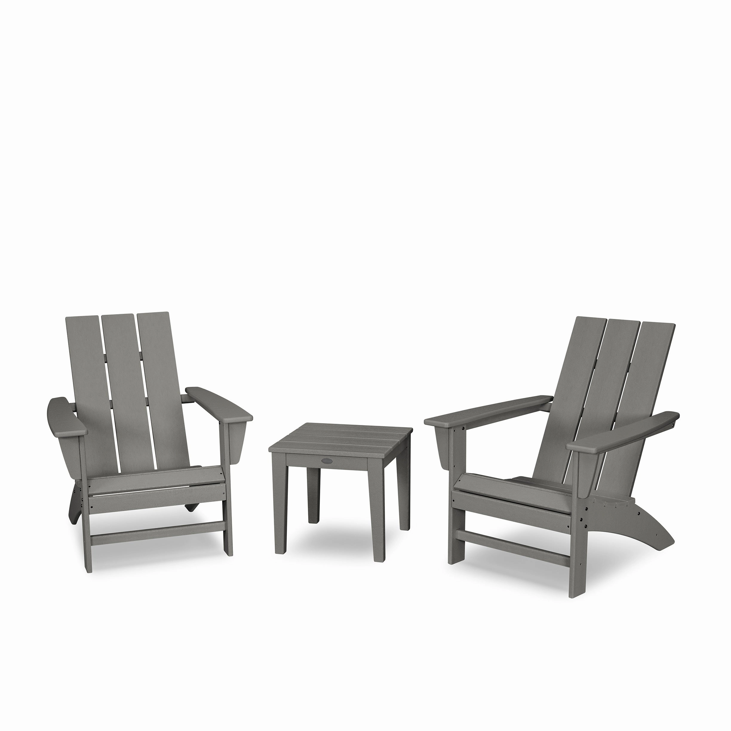 Modern Adirondack 3-Piece SetHDPE eco-friendly polywood furniture set