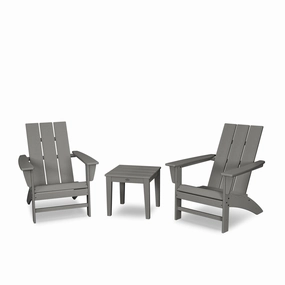 Modern Adirondack 3-Piece SetHDPE eco-friendly polywood furniture set