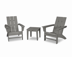 Modern Adirondack 3-Piece Setoutdoor patio dining furniture set