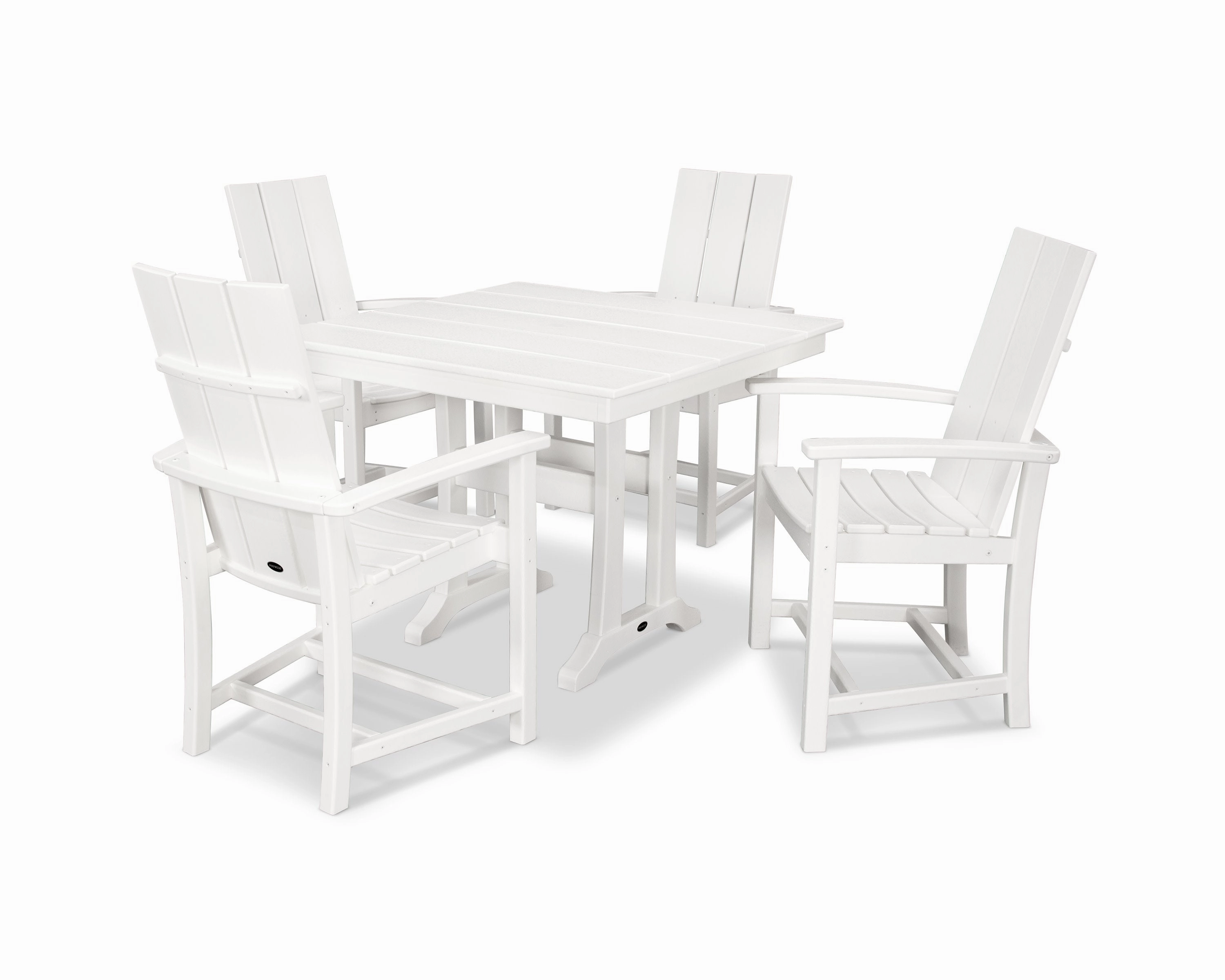 Modern Adirondack 5-Piece Farmhouse Trestle Dining Set