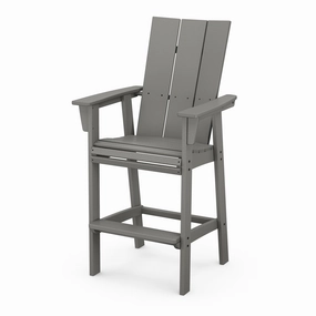 Modern Curveback Adirondack Bar ChairHDPE eco-friendly polywood furniture set