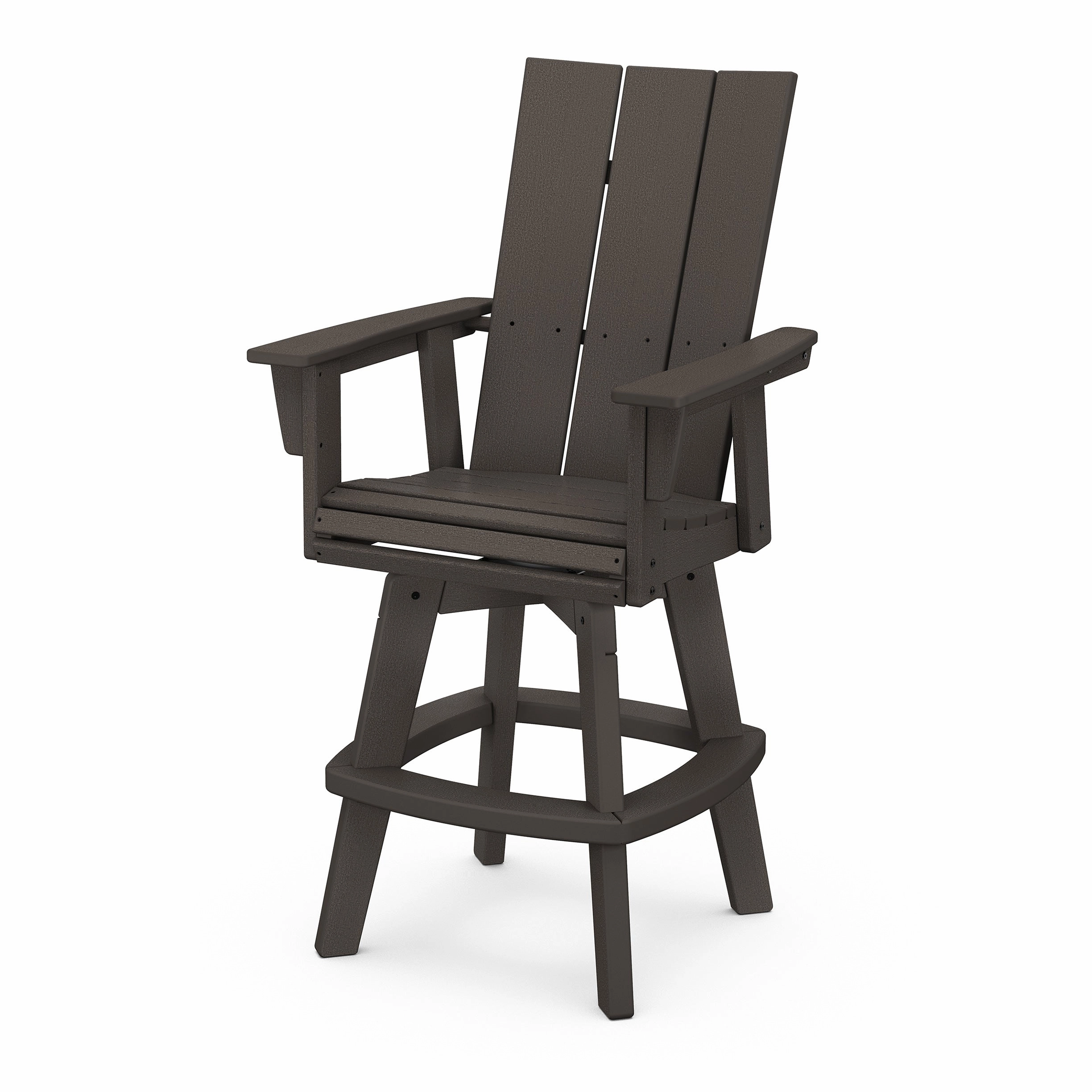 Modern Curveback Adirondack Swivel Bar Chair