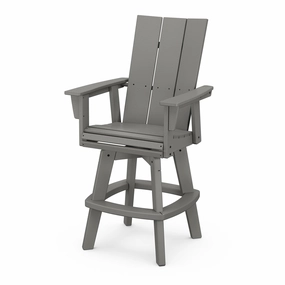 Modern Curveback Adirondack Swivel Bar ChairHDPE eco-friendly polywood furniture set