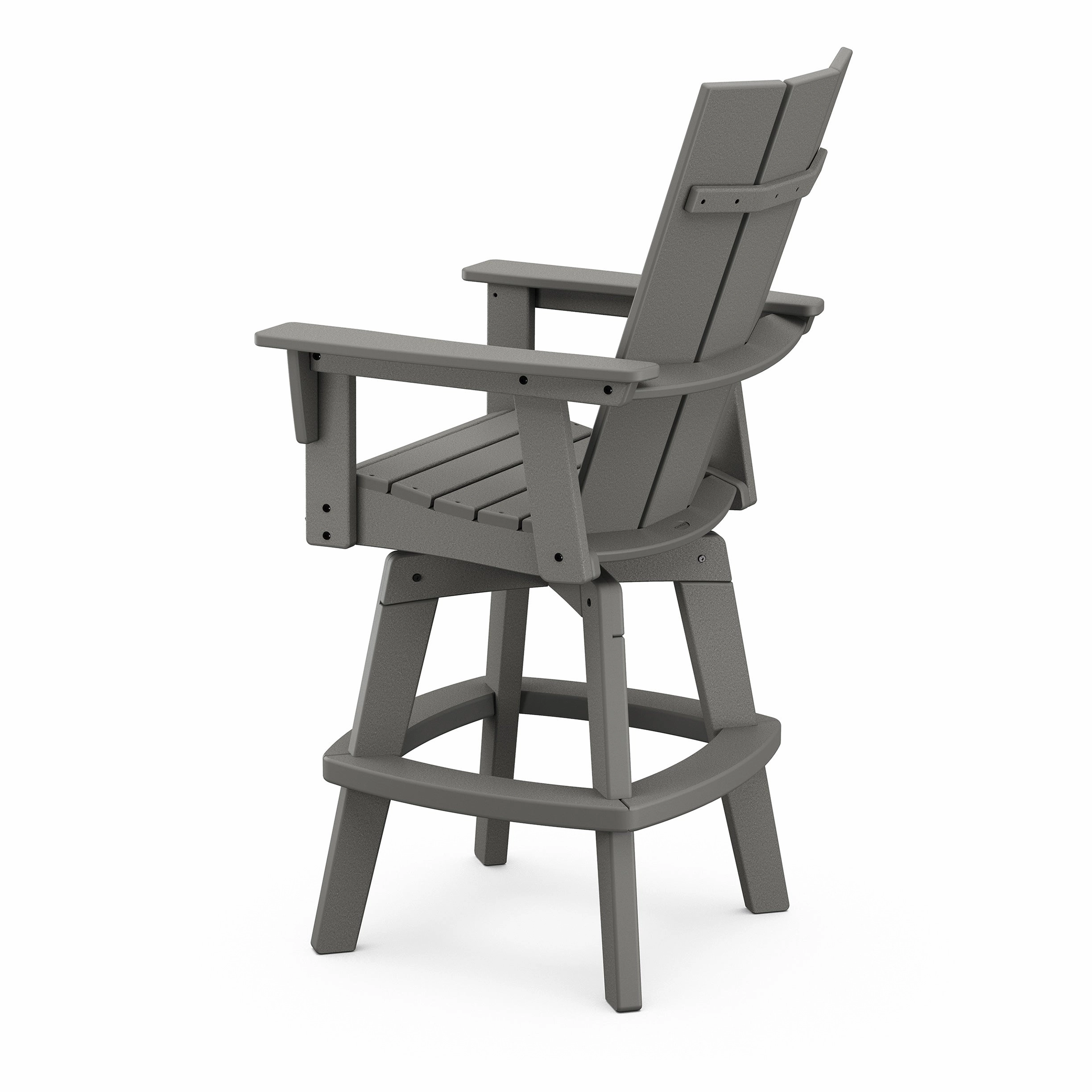 Modern Curveback Adirondack Swivel Bar Chair