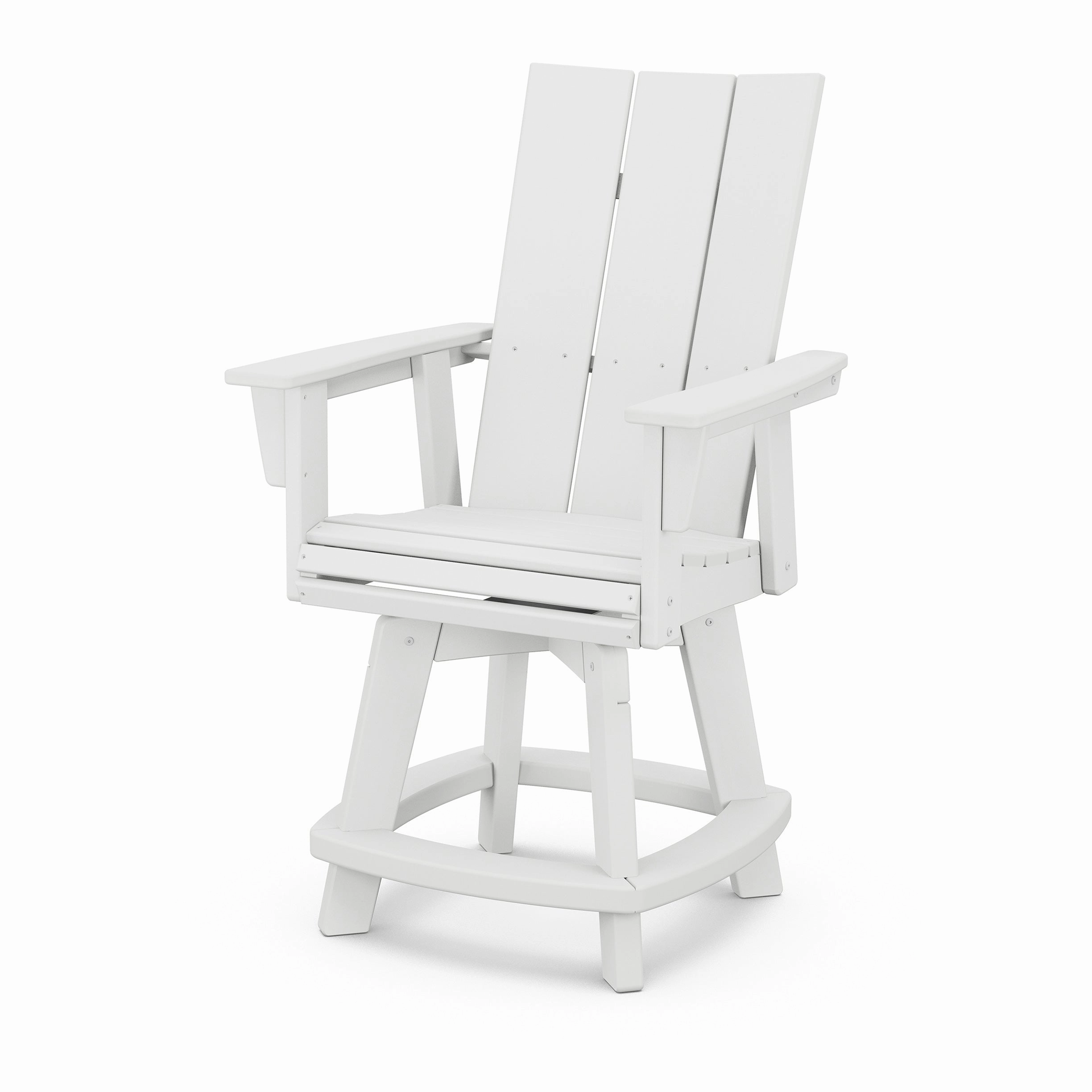 Modern Curveback Adirondack Swivel Counter Chair