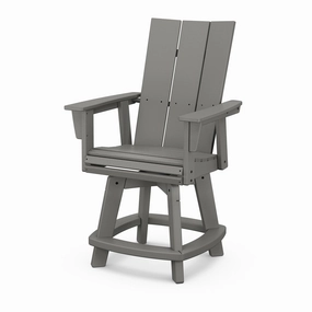 Modern Curveback Adirondack Swivel Counter ChairHDPE eco-friendly polywood furniture set