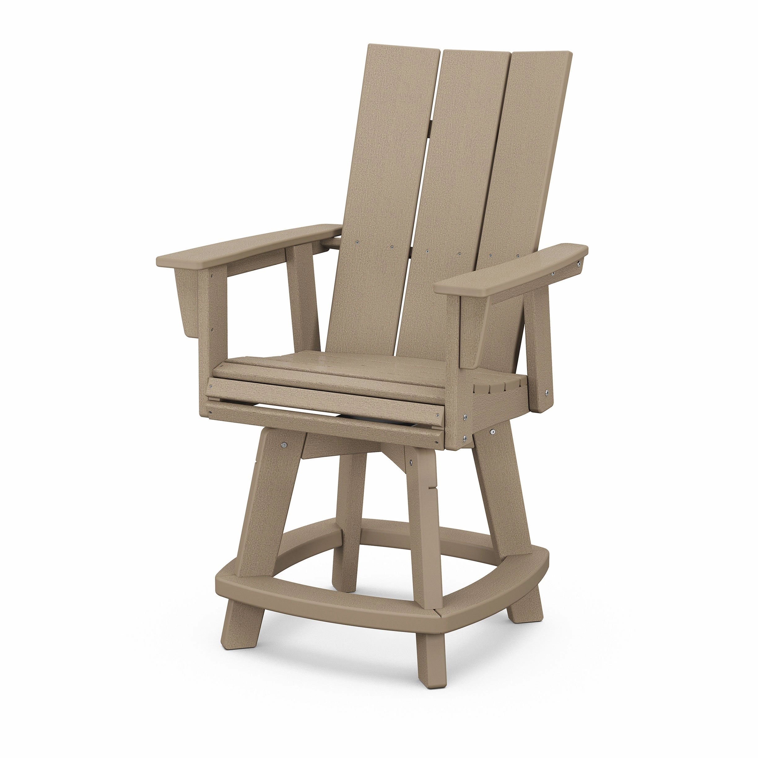 Modern Curveback Adirondack Swivel Counter Chair
