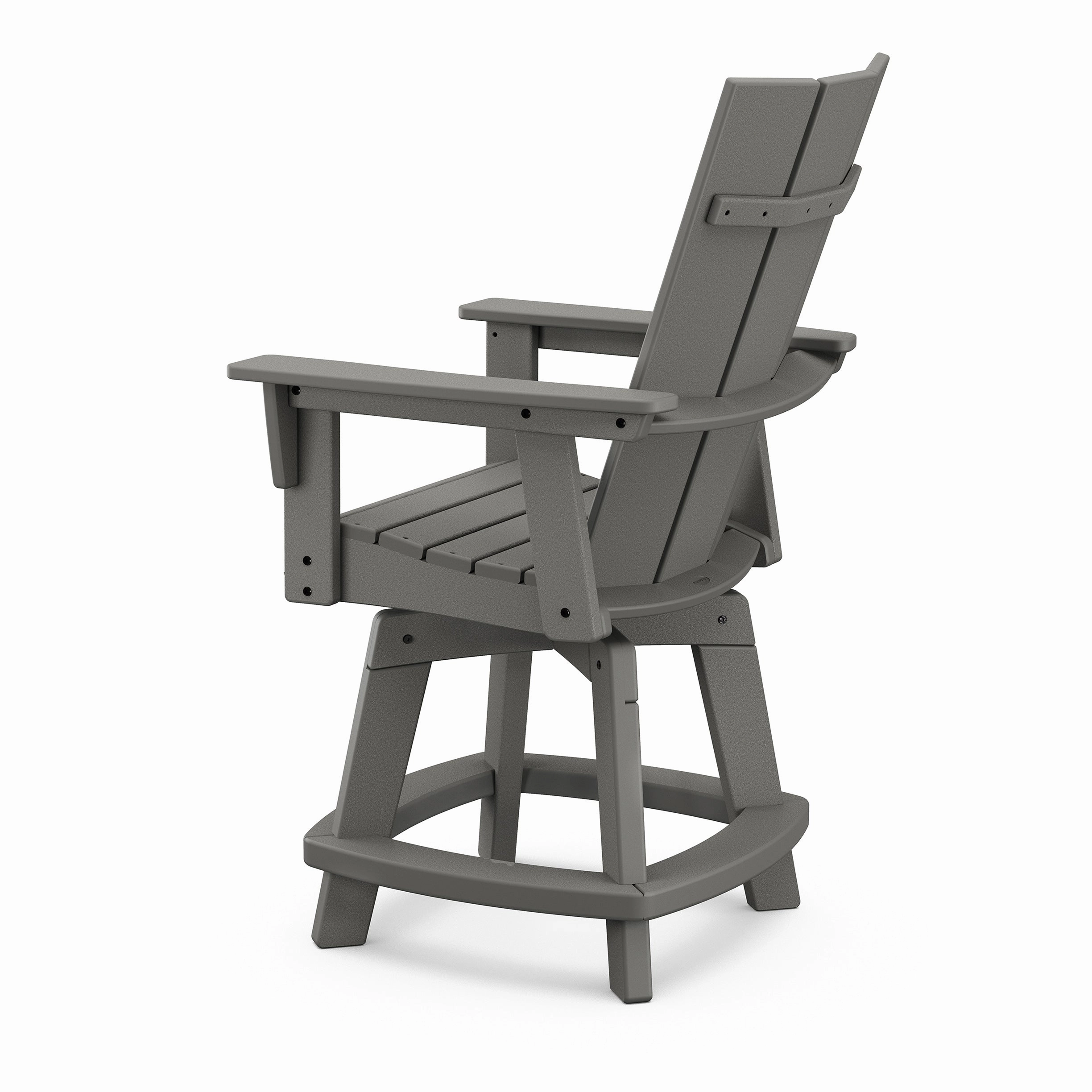 Modern Curveback Adirondack Swivel Counter Chair