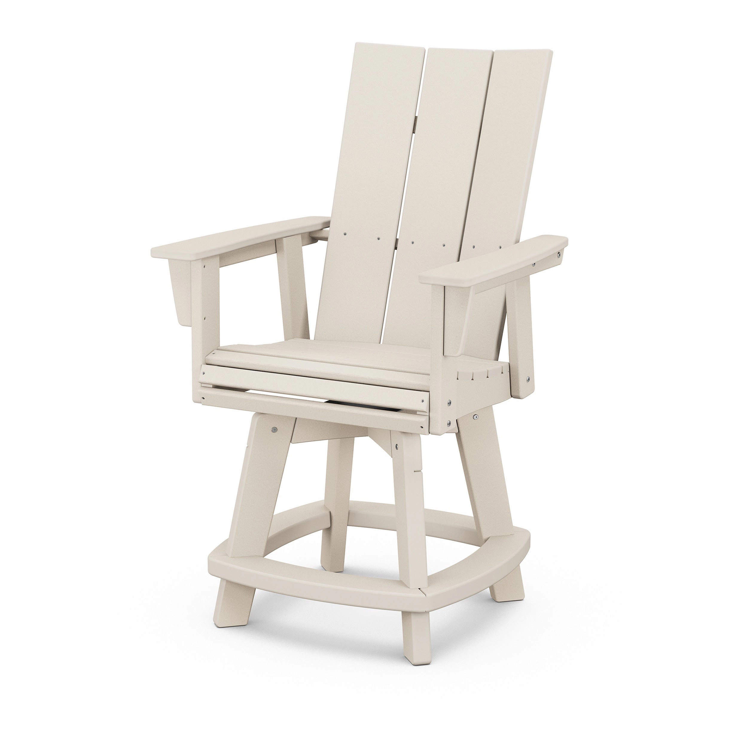 Modern Curveback Adirondack Swivel Counter Chair