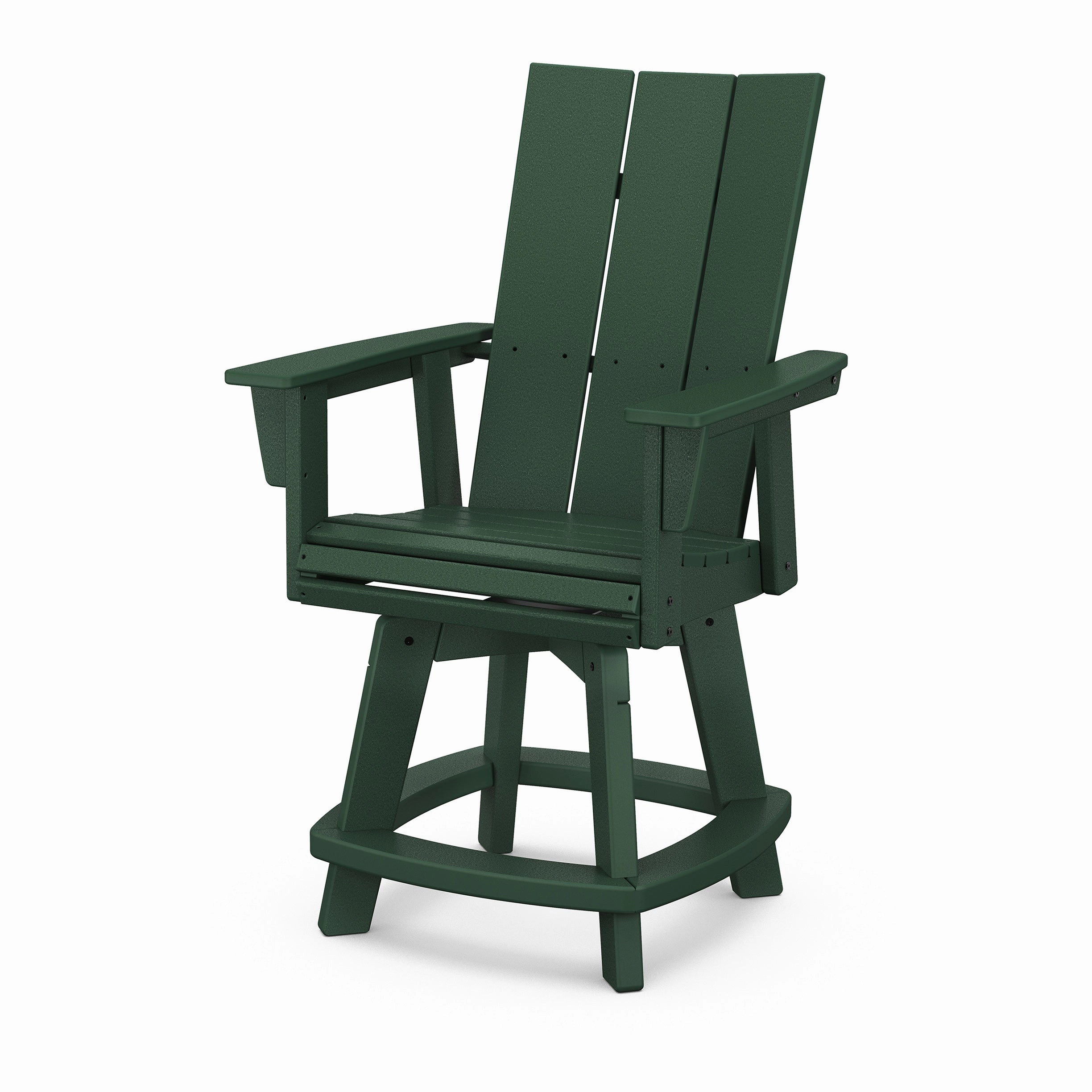Modern Curveback Adirondack Swivel Counter Chair