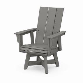 Modern Curveback Adirondack Swivel Dining ChairHDPE eco-friendly polywood furniture set