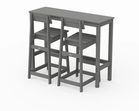 Modern Studio Plaza Bar Chair 3-Piece Balcony Setoutdoor patio furniture set