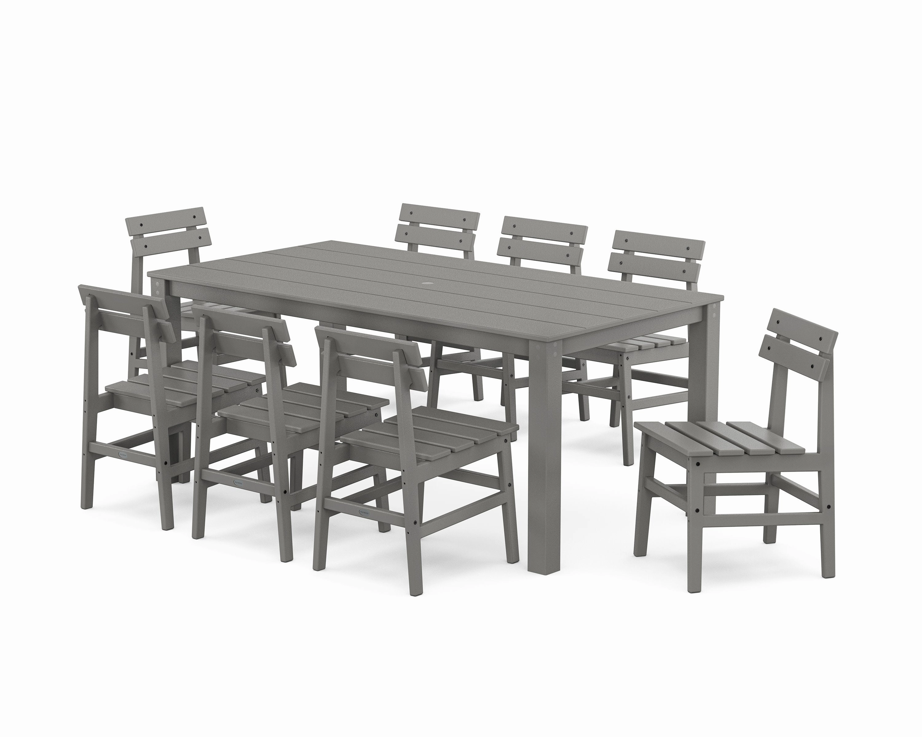 Modern Studio Plaza Chair 9-Piece Parsons Dining Setoutdoor patio furniture set