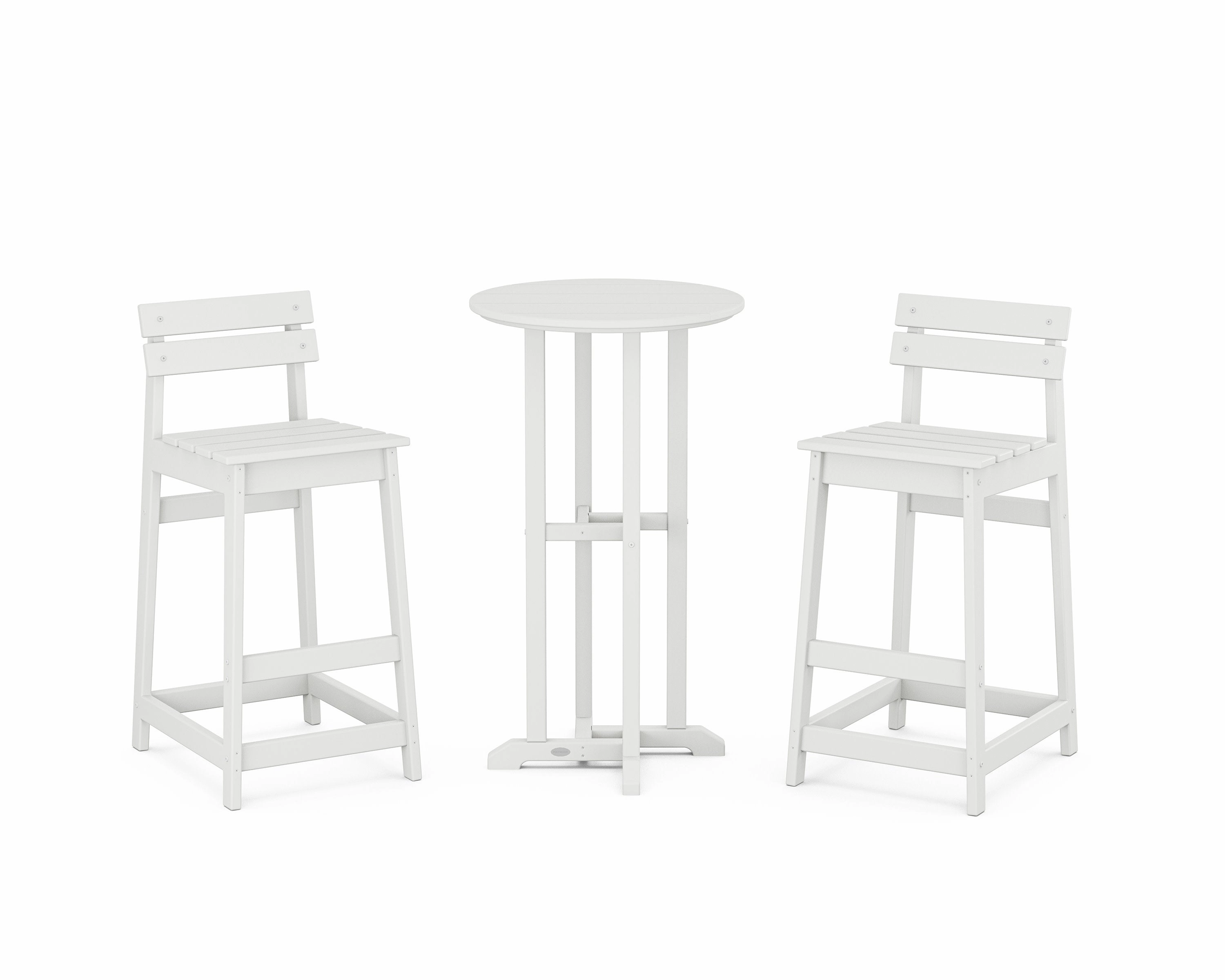Modern Studio Plaza Lowback Bar Chair 3-Piece Bistro Set