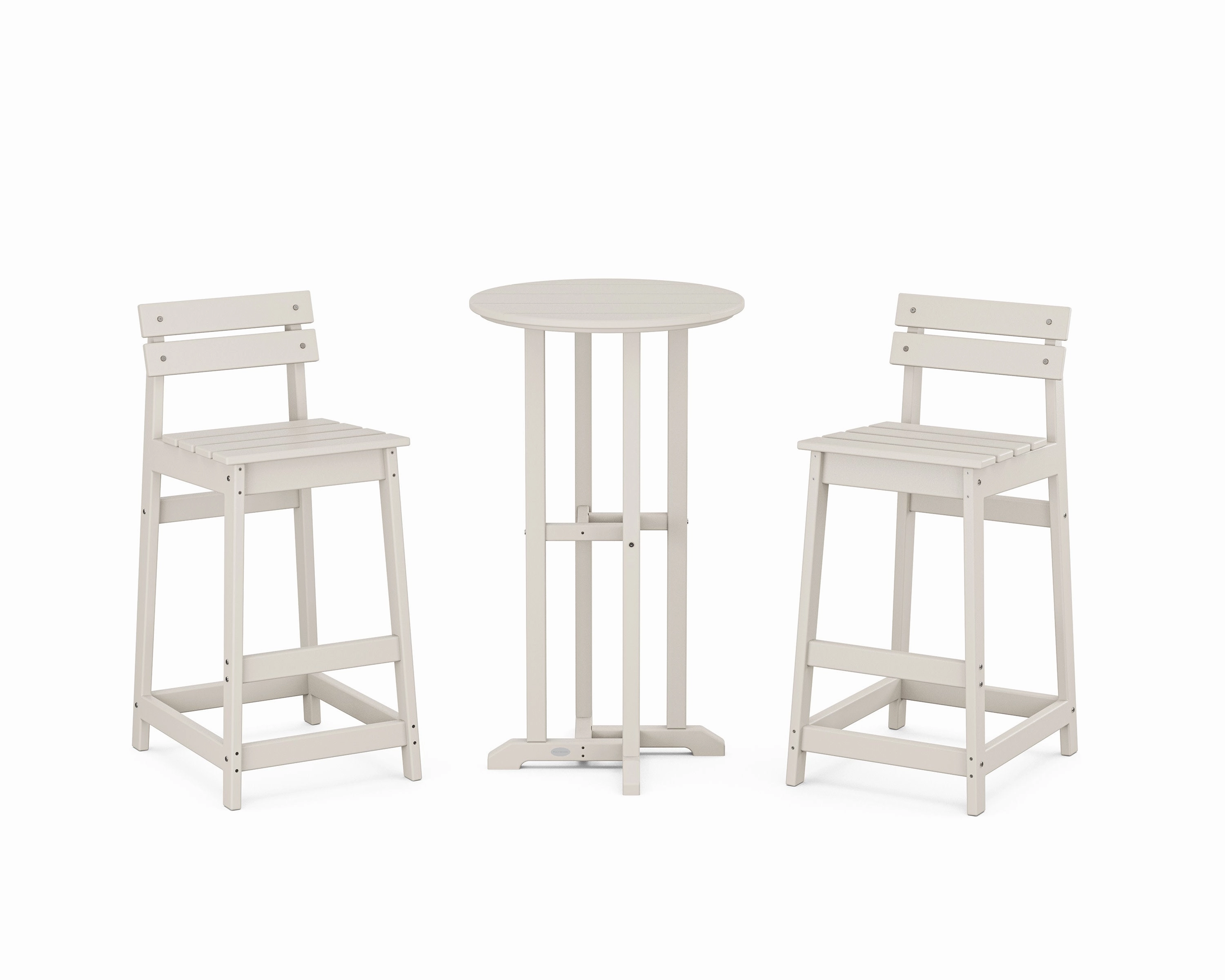 Modern Studio Plaza Lowback Bar Chair 3-Piece Bistro Set