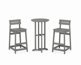 Modern Studio Plaza Lowback Bar Chair 3-Piece Bistro Setoutdoor patio furniture set