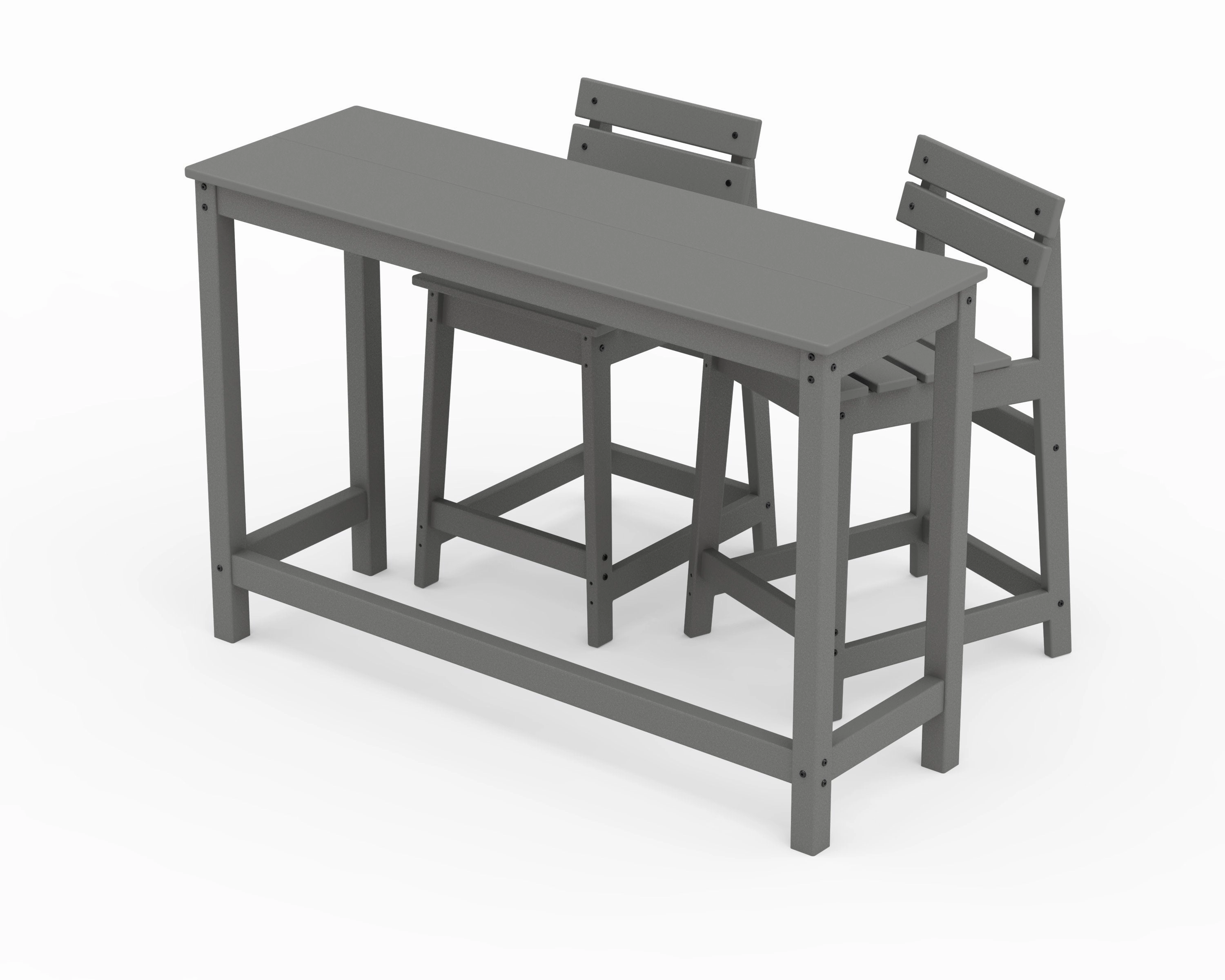 Modern Studio Plaza Lowback Counter Chair 3-Piece Balcony Set