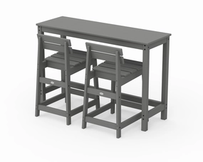 Modern Studio Plaza Lowback Counter Chair 3-Piece Balcony Setoutdoor patio furniture set