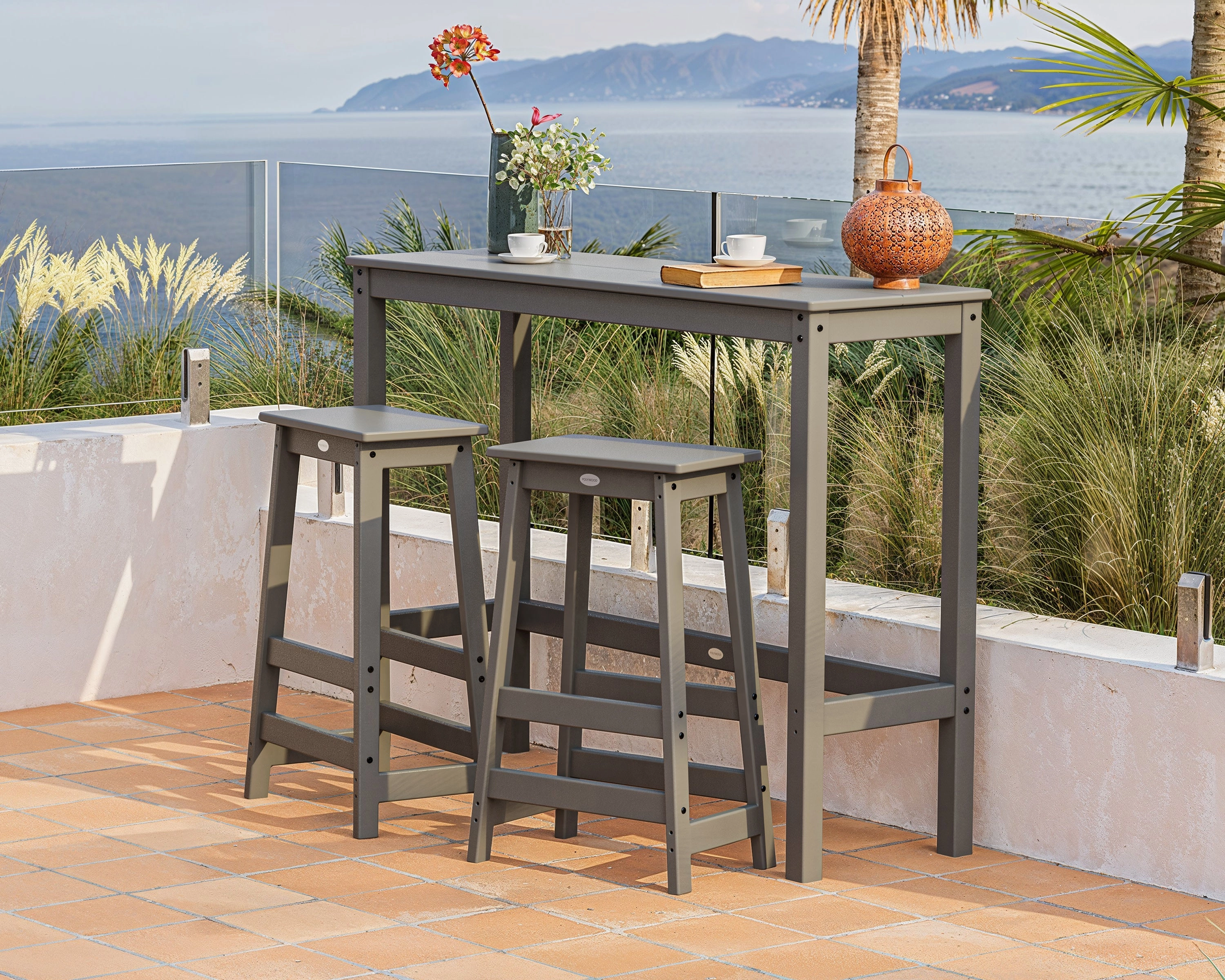 Modern Studio Stool 3-Piece Bar Balcony Set