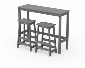 Modern Studio Stool 3-Piece Bar Balcony Setoutdoor patio furniture set