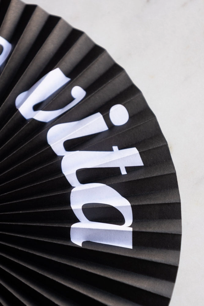 Monochrome La Dolce Vita Hand Held Fan