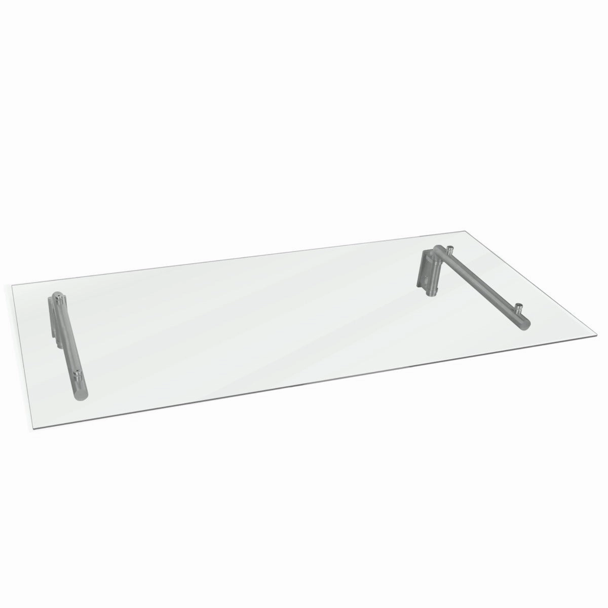 MonsterShop Glass Door Canopy & Brackets, 120cm W, 80cm D