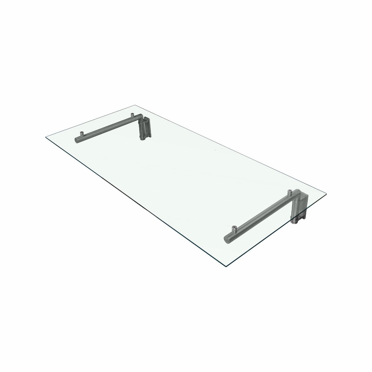 MonsterShop Glass Door Canopy & Brackets, 120cm W, 80cm D