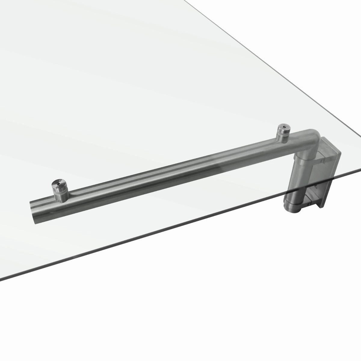 MonsterShop Glass Door Canopy & Brackets, 120cm W, 80cm D