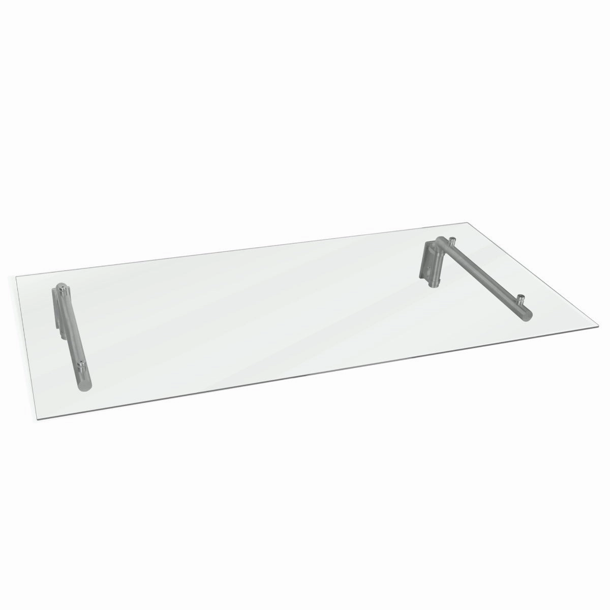 MonsterShop Glass Door Canopy & Brackets, 144cm W, 80cm D