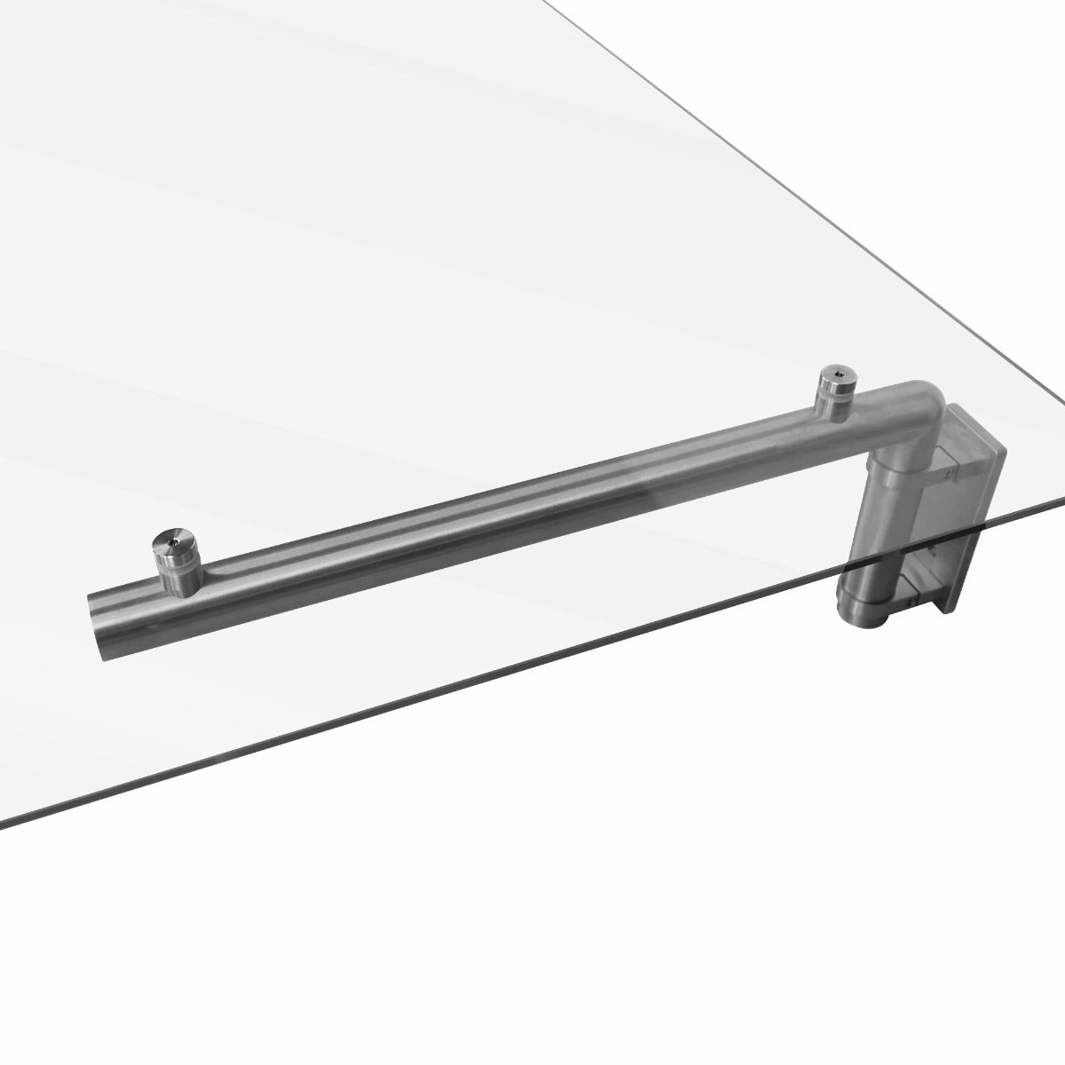 MonsterShop Glass Door Canopy & Brackets, 144cm W, 80cm D