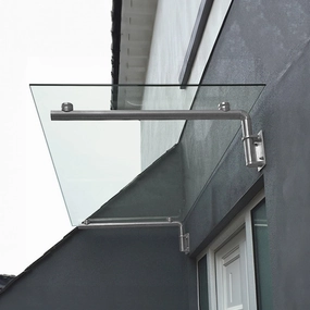 MonsterShop Glass Door Canopy & Brackets, 144cm W, 80cm D extra large ceramic garden planters