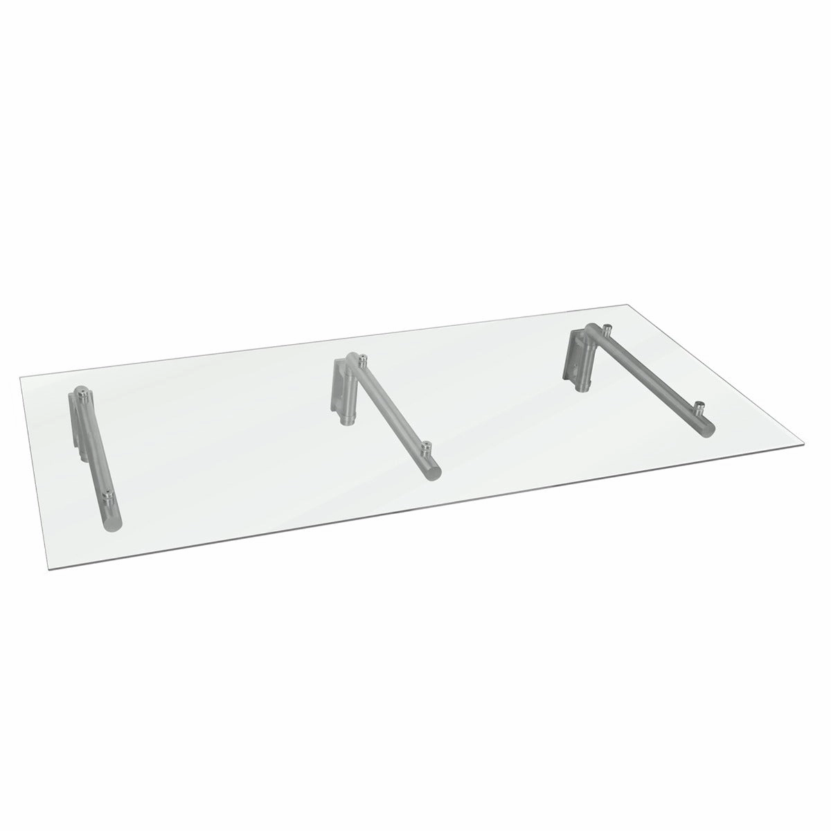 MonsterShop Glass Door Canopy & Brackets, 180cm W, 80cm D